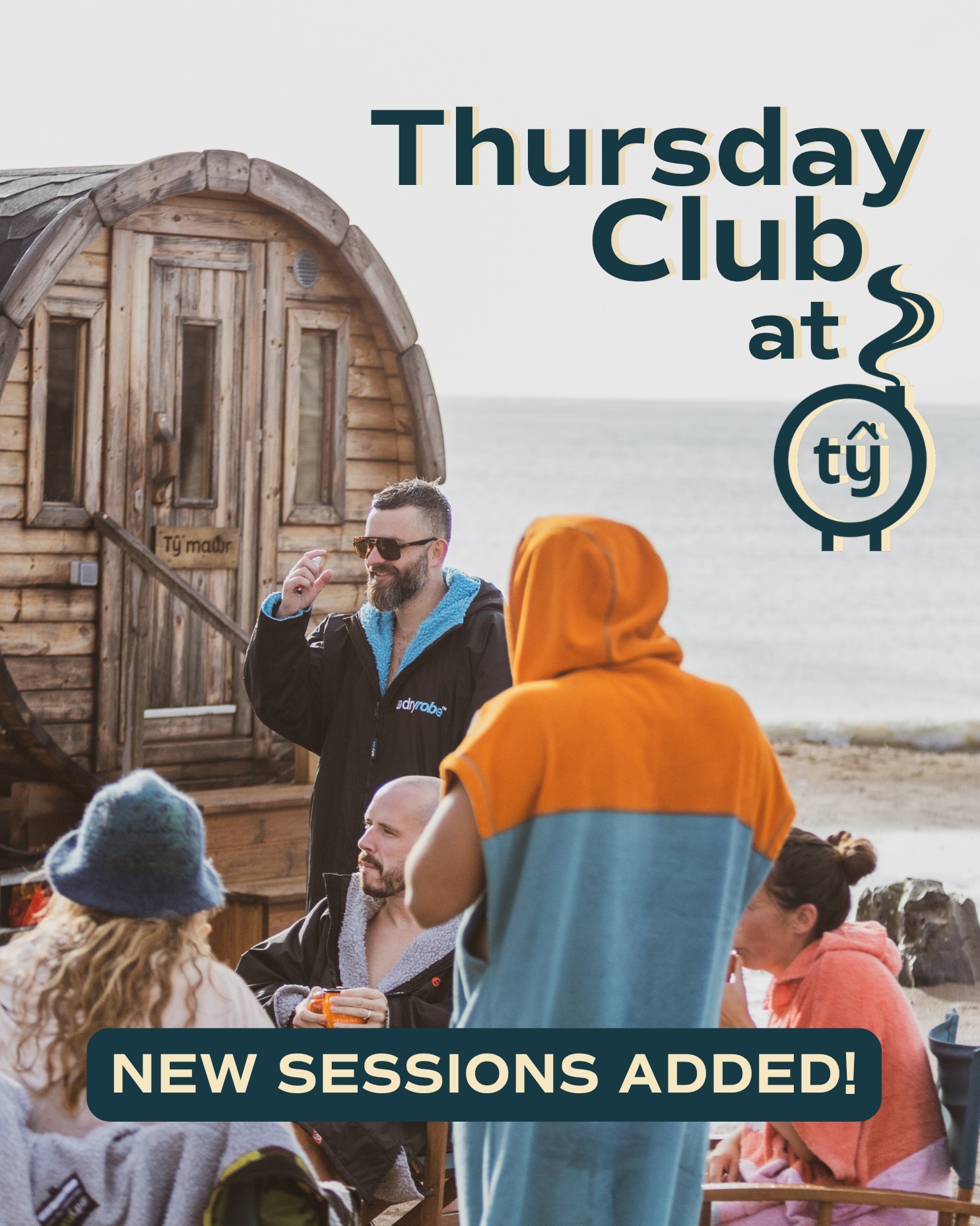 Thursday club news!! We have extended Thursday club bookings with NEW morning, plus 2 more cheeky afternoon slots! 🧖🌞🌊
🌅 Morning sessions added : 8am, 9am, 10am & 11am
🌌 Afternoon sessions added : 3pm & 3.30pm
If you’ve wanted to join a session, now is your chance! 🧖🧖♂️🧖♀️
What is Thursday club?
Every Thursday, from 8am - 12pm and 3pm – 8pm, people have gathered to step into this shared experience—chasing breathtaking sunsets, swimming in the drizzle, and warming up by beach fires. It’s been a space to forge new connections and rekindle old ones, filled with joy, camaraderie, and the magic of the sea. 🌅🌿🥰
Whether you’re a seasoned sauna enthusiast or trying it for the first time, everyone is welcome to share moments of rejuvenation, relaxation, and those invigorating sea dips. 🌬️🌞🌊
Book in advance as slots fill up, see you again soon! 👋
#ThursdayClub #tysauna #CommunitySauna