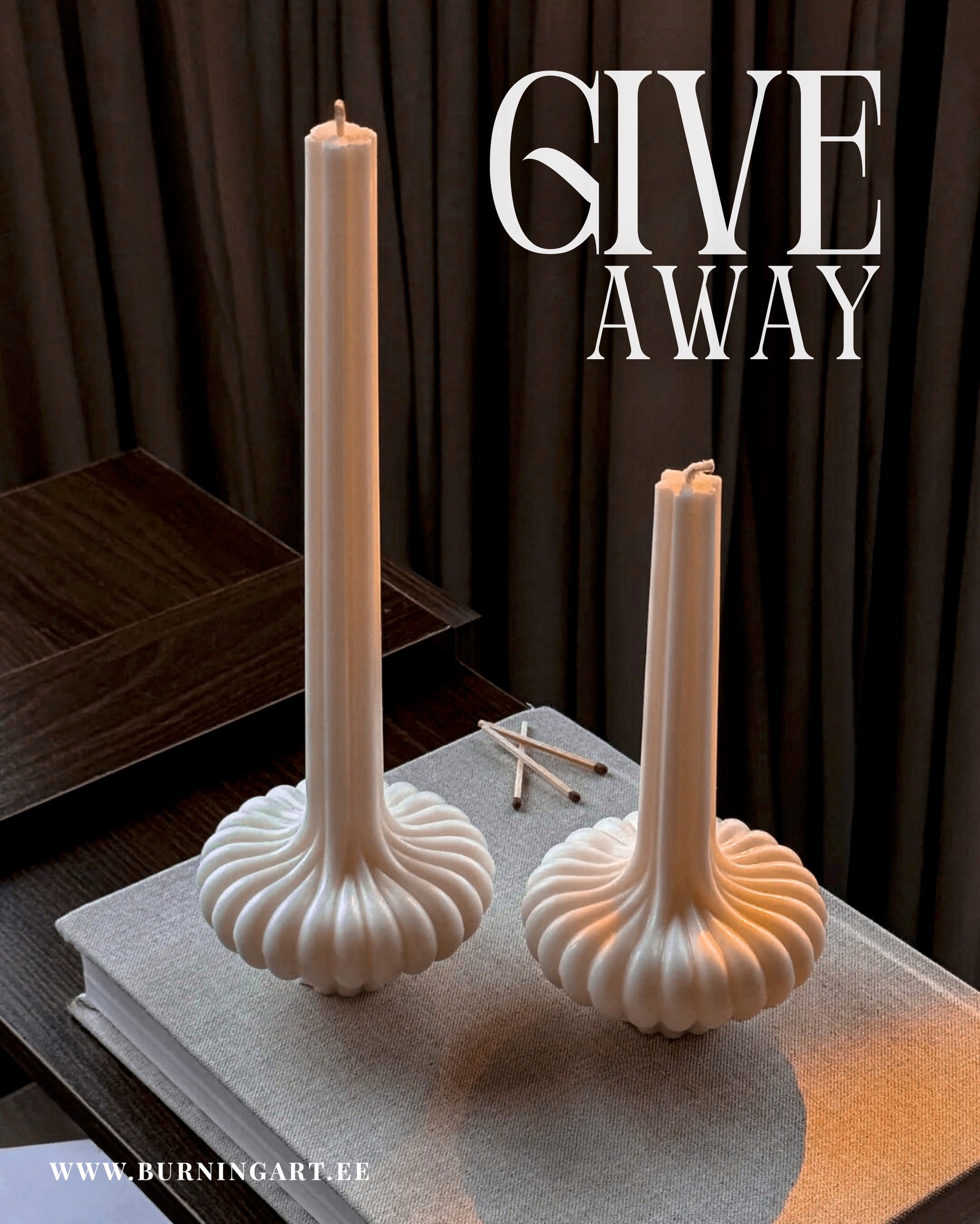 ✨ GIVEAWAY AEG! ✨
Meil on rõõm teatada, et alustame taas uue loosimisega 🤍 Seekord läheb loosi Bulbs küünalde komplekt (2 tk) 🕯️🕯️
Minimalistlik, skulptuurne ja ajatu vorm – ideaalne detail hubasesse interjööri või eriliseks kingituseks.
🎁 Auhind: Bulbs küünalde komplekt
Pehme valgus ja elegantne disain, mis loob ruumis sooja ja rahuliku meeleolu.
🔖 Osalemiseks:
✅ Jälgi meie Instagrami.
❤️ Pane südame sellele postitusele.
💬 Märgi kommentaarides keegi, kellega jagaksid küünlavalgust 🕯️
Head loosiõnne! ✨
📅 Loosimine toimub: 25.02.2026.
🏆 Võitja kuulutame välja Instagramis.
🫶 burningart.ee
-
✨ GIVEAWAY TIME! ✨
We’re excited to announce that a new giveaway has started 🤍
This time, you have the chance to win a Bulbs candle set (2 pcs) 🕯️🕯️
Minimalist, sculptural, and timeless in design - the perfect detail for a cozy interior or a special gift.
🎁 Prize: Bulbs candle set
Soft light and elegant design that create a warm and peaceful atmosphere in any space.
🔖 How to enter:
✅ Follow us on Instagram.
❤️ Like this post.
💬 Tag someone in the comments with whom you’d love to share candlelight 🕯️
Good luck to everyone! ✨
📅 Winner will be drawn: 25.02.2026
🏆 The winner will be announced right here on Instagram.
🫶 burningart.ee
#giveaway #loosimine #käsitööküünlad #sisustus #burningart