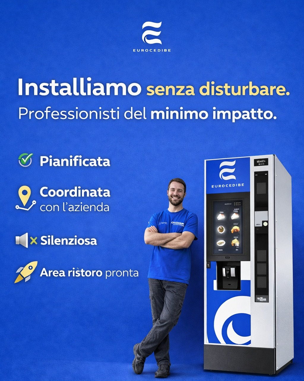 Un distributore nuovo dovrebbe semplificarti la vita, non complicartela. 🛠️☕
Eppure, quante volte l’installazione di una nuova macchina ha creato più disagio che vantaggio?
Rumore, attese infinite, aree invase da imballaggi e tecnici senza un piano.
Nel frattempo, l’attività si ferma. Il personale si innervosisce. E la pausa, da momento di ristoro, si trasforma in un problema in più da gestire.
Installare un distributore non è solo una questione tecnica.
È una questione di rispetto.
Del tempo, degli spazi, del lavoro delle persone.
Per noi, ogni installazione è un'operazione chirurgica.
📅 Pianificata al minuto
📍 Coordinata con l’azienda
🔇 Eseguita in silenzio, con ordine e precisione
🚀 E completata lasciando l’area ristoro già pronta, attiva e perfettamente funzionante
Chi entra in azienda il giorno dopo, spesso non se ne accorge nemmeno.
E questo per noi è il miglior complimento: lavorare senza disturbare.
Perché il servizio inizia dal primo contatto. Ma si misura davvero dal primo impatto.
Vuoi un partner che rispetti i tuoi ritmi e i tuoi spazi?
Contattaci. E scopri cosa significa installare senza fermare il tuo lavoro:
🌎 https://www.eurocedibe.it/miglioralatuagiornata
📞 800.943.011
📧 info@eurocedibe.it
#Eurocedibe #InstallazioneEfficiente #ZeroDisagi #RispettoDelTempo #distributoriautomatici #pausacaffè