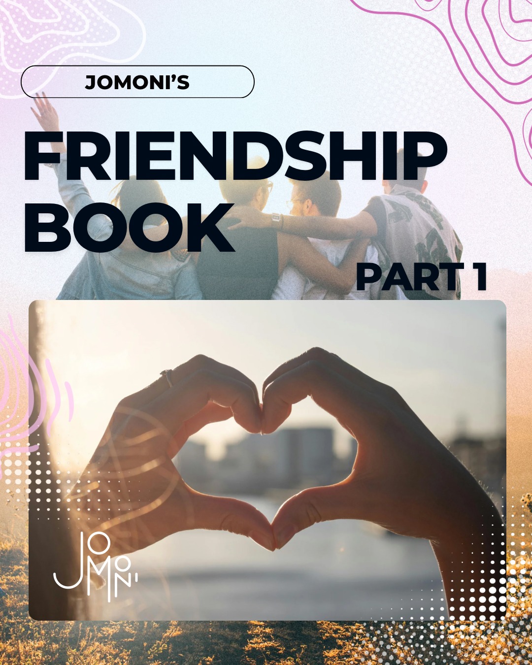 Jomoni’s Friendship Book part 1 | Jomonin Ystäväkirja osa 1
Jomoni wishes Happy Valentine’s Day to followers. Thank you for being part of our community! 💕
To celebrate Valentine’s Day (14th of February 2026), we decided to publish Jomoni’s Friendship Book. There you’ll find little revelations, surprising facts, and cheerful answers. Take a peek – you might learn something about us that you’d never have guessed!
Thank you to everyone who participated for your answers and for being part of the Jomoni community. 🫶
-
Jomoni toivottaa Hyvää ystävänpäivää kaikille seuraajille. Kiitos, että olette osa yhteisöämme! 💕
Ystävänpäivän (14.2.2026) kunniaksi päätimme julkaista Jomonin Ystäväkirjan. Sieltä löydät pieniä paljastuksia, yllättäviä faktoja ja hyväntuulisia vastauksia. Kurkkaa vastaukset – ehkä opit meistä jotain, mitä et olisi arvannutkaan!
Kiitos osallistujille vastauksista ja siitä, että olette osana Jomonin yhteisöä. 🫶