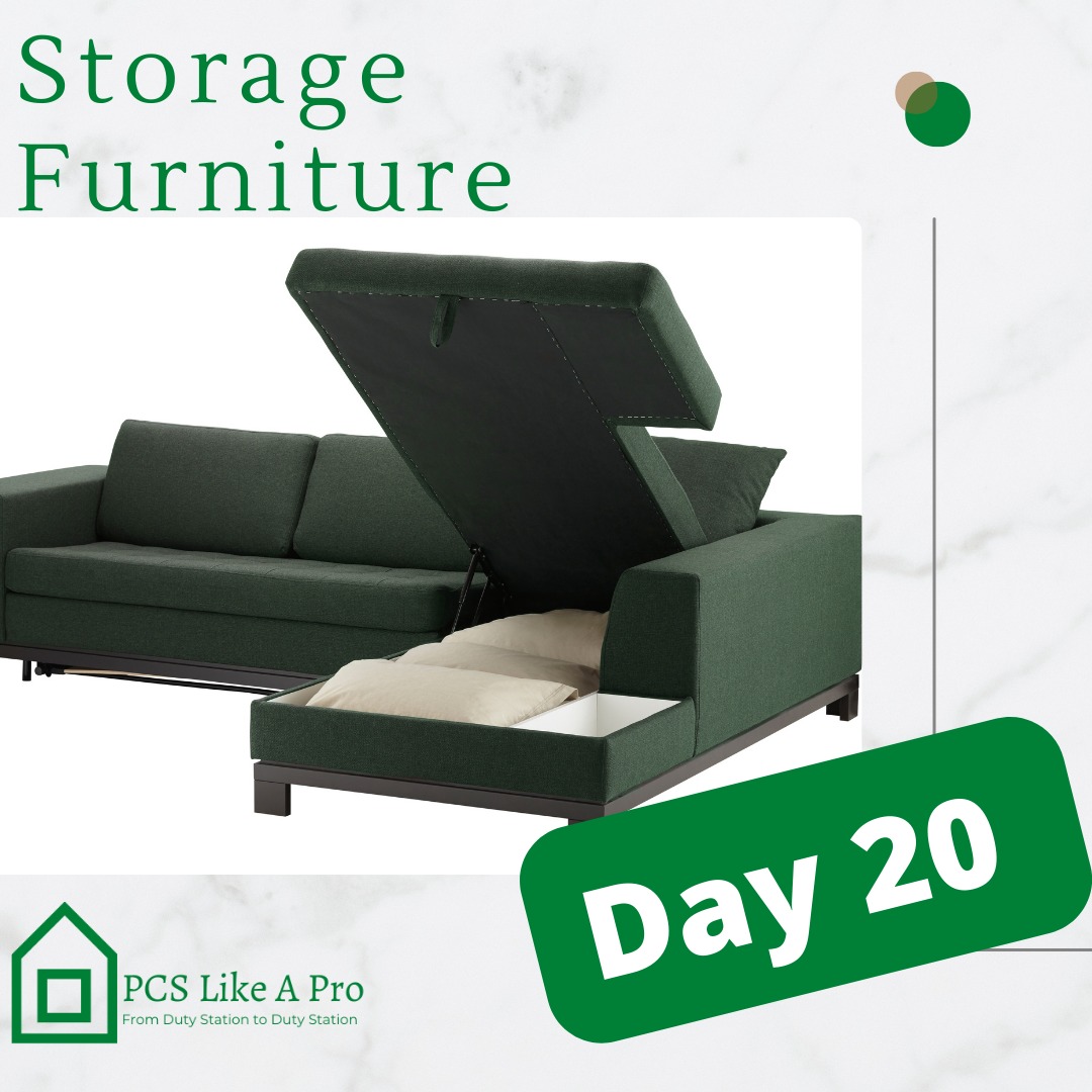 PCS Purge Day 20 - Storage Furniture
Think Storage Ottomans, End Tables, Buffets, and Hutches
These are prime places to toss things into and to forget about them.
Take one item at a time and determine if it is worth keeping.
Does it have another place it could belong to?
Is it still needed?
Only put back what is a definite keep.
#pcslikeapro #pcspurge
