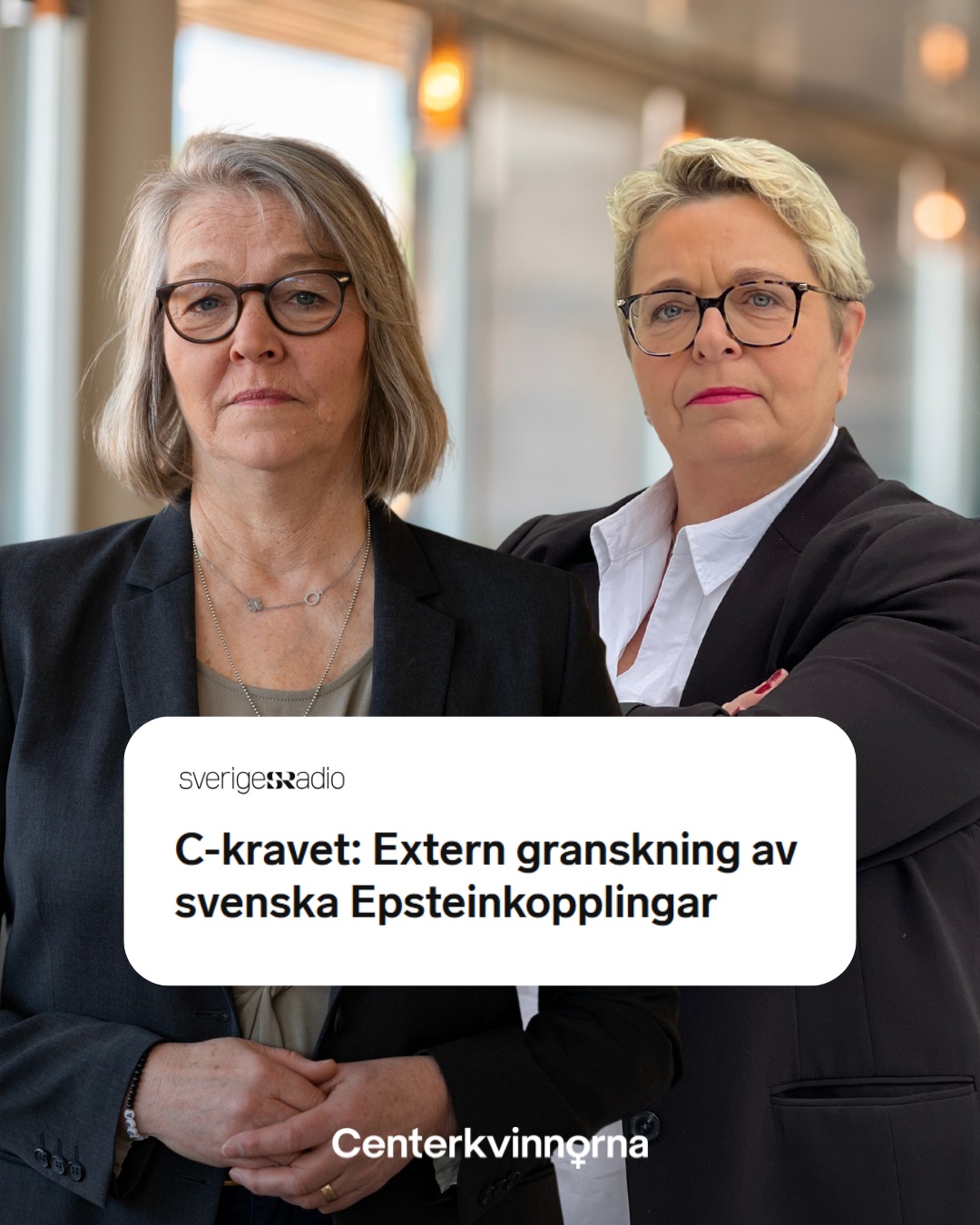 Centerpartiet kräver en oberoende granskning av svenska kopplingar till sexförbrytaren Jeffrey Epstein. Det stöttar Centerkvinnorna fullt ut.
När män med makt misstänks ha rört sig i miljöer där unga kvinnor utnyttjats – då kräver vi ljus på allt.
En oberoende granskning är rätt väg framåt. För rättssäkerheten. För förtroendet. För de utsattas skull.