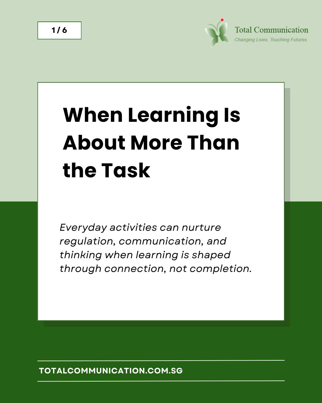 Sometimes, helping less helps children learn more.
When adults step back and stay alongside, everyday tasks become opportunities to build regulation, thinking, and independence.
Contact us to learn more, call/WhatsApp: +65 9115 8895
#ChildDevelopment #CoRegulation #ExecutiveFunction #ParentSupport #TotalCommunication