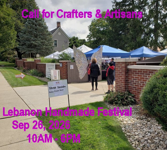 Call for Crafters, Artists and Artisans! We have opened the application for the 2026 Lebanon Handmade Craft Festival, to be held on Saturday September 26. Festival hours will be 10AM-6PM. This is Applefest weekend and we expect a large crowd this year. Application & details can be found at the link in our bio. Application form is only at our website.