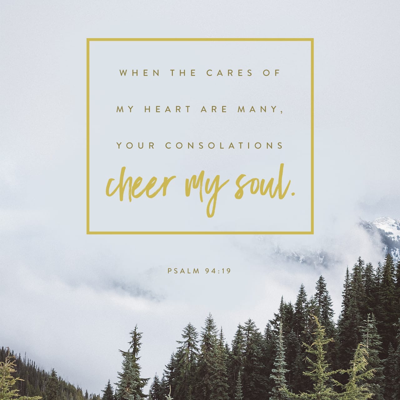 “When the cares of my heart are many, Your consolations cheer my soul.”
--(Psalm 94:19)✝️
Verse of the Day via @YouVersion
#Psalm9419 #BibleVerse #ChristianEncouragement #FaithOverFear #JesusIsComfort #GodsPeace #AnxiousHeart #BibleVerse