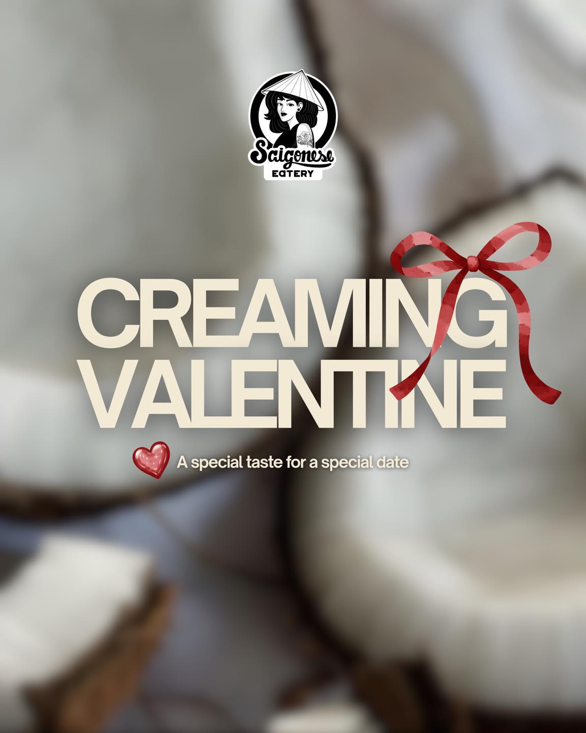 (English below)
CREAMY. DREAMY. VALENTINE. ✨
Có một bí mật sánh mịn đang được Saigonese Eatery giấu kỹ... Không phải Chocolate, mà là một nốt hương béo ngậy không kém.
Dành riêng cho mùa yêu năm nay. Bạn đã sẵn sàng để... tan chảy?
☁️ Coming soon.
-----
A luscious secret is being kept under wraps at Saigonese Eatery... It isn’t chocolate, yet it’s every bit as rich and indulgent.
Crafted exclusively for this season of love. Are you ready to... melt?
☁️ Coming soon.
____
𝗦𝗔𝗜𝗚𝗢𝗡𝗘𝗦𝗘 𝗘𝗔𝗧𝗘𝗥𝗬
129A Trần Hưng Đạo, Dương Đông, Phú Quốc
Tel 0938059650
#saigoneseeatery #phuquoc #valentine