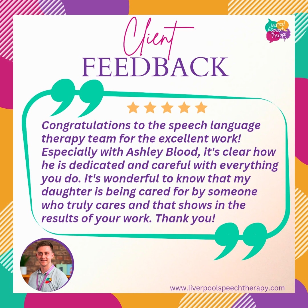 🌟Feedback Friday!🌟
We’ve received some amazing feedback about Ashley this week from one of our lovely parents 💛
Ashley is so dedicated and passionate about what he does, and it’s wonderful to see his hard work recognised 👏
Feedback like this absolutely makes our day! 😊✨
#FeedbackFriday #liverpoolspeechtherapy #fivestarreview #SpeechTherapy