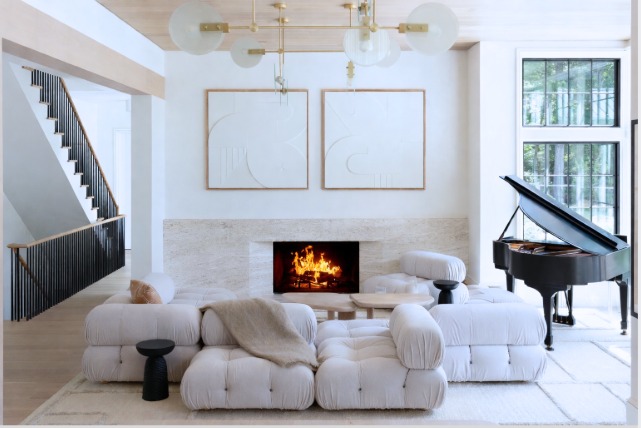 A space meant to be shared.
Grounded materials, gentle light, and a fireplace that turns ordinary nights into something worth lingering over.
Photograph: @emilyobrienphoto_design
Architect: @mcalpinehouse
Interior Design: @changoandco
#LuxuryLiving #WarmInteriors #RefinedSpaces #TimelessDesign #HomeAtmosphere