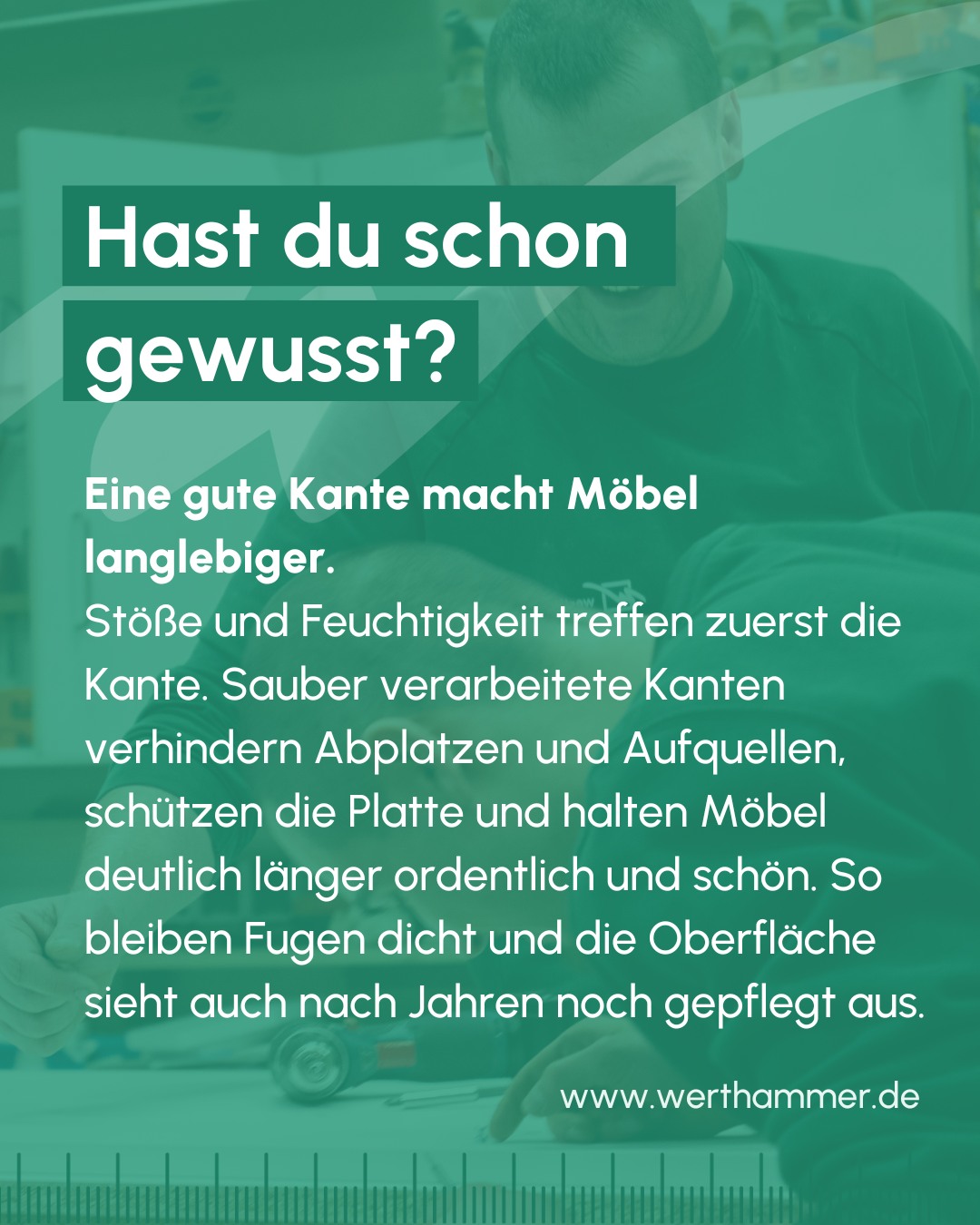 Oft sind es die kleinen Details, die über die Langlebigkeit von Möbeln entscheiden. 🪵
Sauber verarbeitete Kanten schützen vor Feuchtigkeit und Abnutzung und sorgen dafür, dass Möbel auch nach Jahren noch ordentlich aussehen. Genau deshalb legen wir bei der Verarbeitung besonderen Wert auf Präzision und Qualität im Detail. 🌿
#SchreinereiWerthammer #SchreinereiNeumarkt #Handwerk #Holzverarbeitung