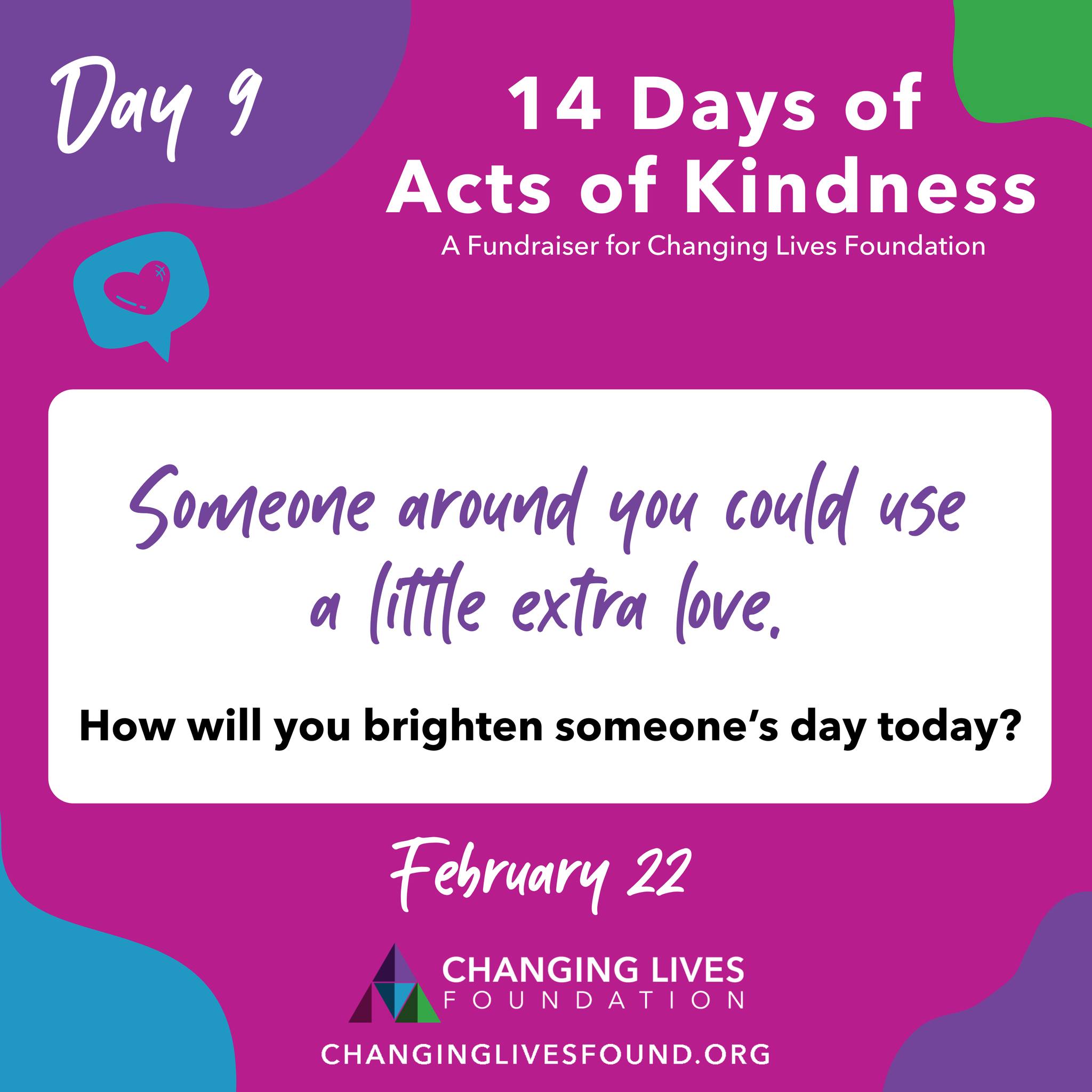 This community is strongest when we show up for others.
Comment what you did today and share this to encourage someone else to join. ☀️
#changinglivesfound #up2Him #nonprofit #fundraiser #kindness #actsofkindness #14days #february #day9