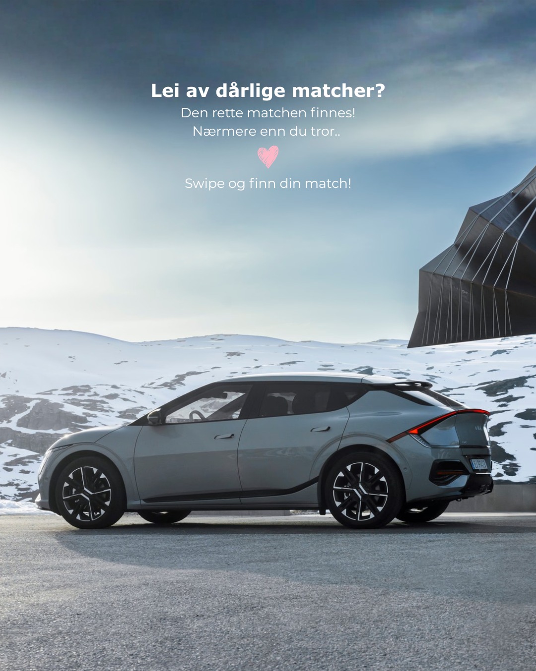 Swipe for å finne din match 🫶
Vi hjelper deg gjerne med å finne din drømmebil!
Velkommen innom - vi lover masse kjøreglede!