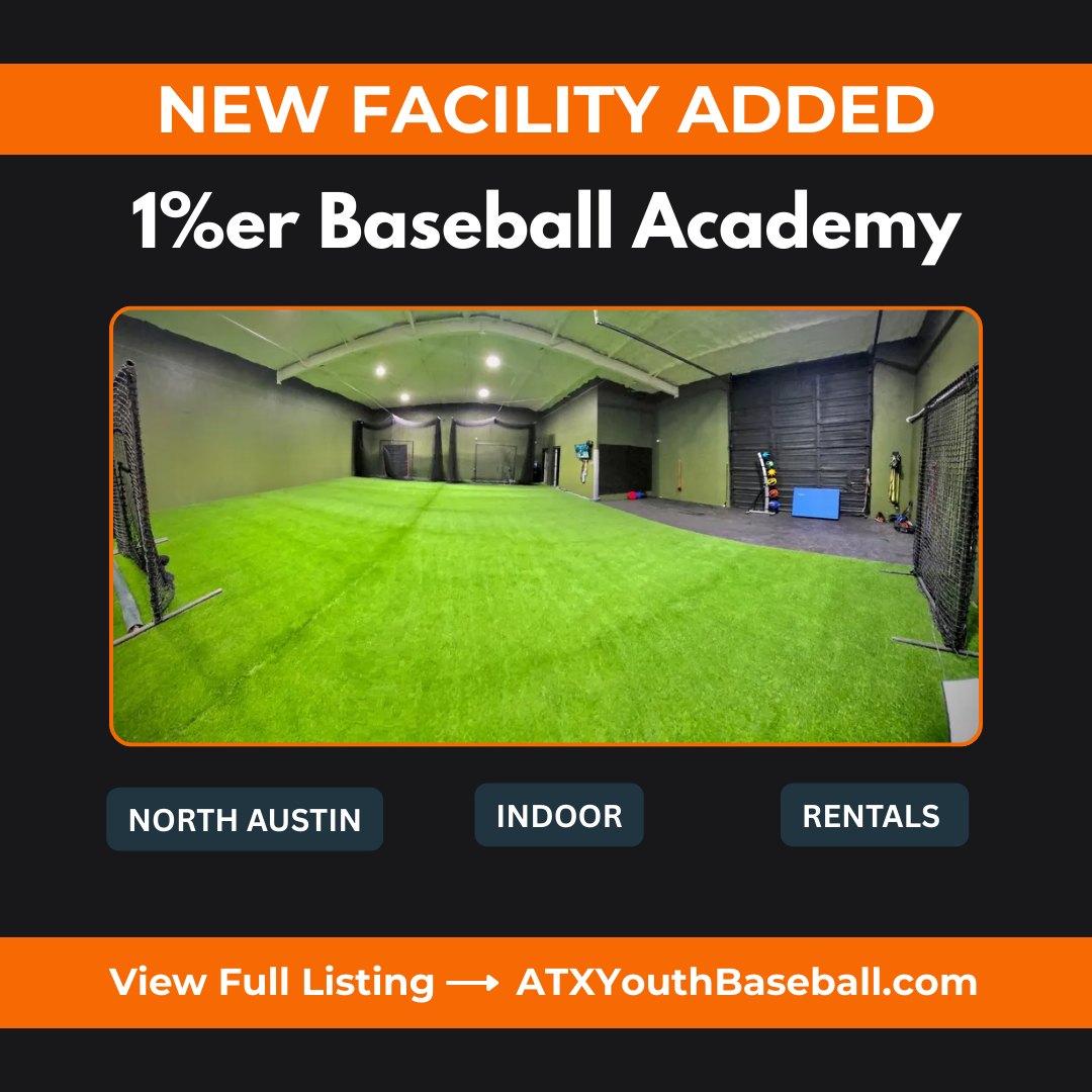 We’re building the most complete youth baseball resource in Austin, and we just added another strong facility and training program.
Proud to highlight @1pcter_baseball_academy as part of the growing ATX baseball community.⚾
Our goal: Make it easier for families to find the right training environment for their athlete.
Explore the listing at: ATXYouthBaseball.com
Tag a parent who should see this.
#ATXYouthBaseball
#AustinBaseball
#CentralTexasBaseball
#YouthBaseballTraining
#BaseballDevelopment
#TravelBaseball
#AustinSportsParents