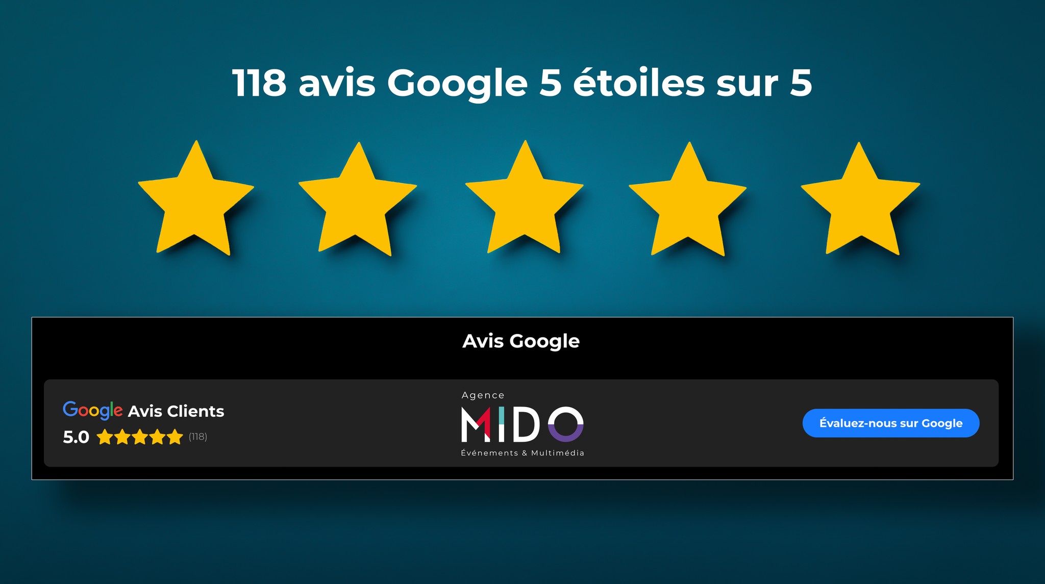 Merci du fond du cœur à tous nos clients pour votre confiance. 🙏
Aujourd’hui, nous sommes fiers de pouvoir dire que plus de 100 d'entre vous nous ont donné une note parfaite de 5 étoiles sur Google. ⭐️
C’est un énorme boost pour une entreprise d’ici, et ça nous motive à continuer de livrer un rendu solide et professionnel, peu importe le mandat ! 📸🎥
Si nous avons déjà travaillé ensemble et que vous souhaitez, à votre tour, nous donner votre avis sur l'entreprise, le lien se trouve dans les commentaires. Ce geste nous motive et aide aussi d’autres clients à nous découvrir. 👇🏼
Merci encore ! ✨
#AgenceMIDO #AvisGoogle #5Étoiles #ClientsSatisfaits #Lévis #Québec #CaptationParDrone #ProductionVideo #Photographie #CreationDeSiteWeb #CreationGraphique #DesignGraphique #OrganisationÉvénements #GestionÉvénements
