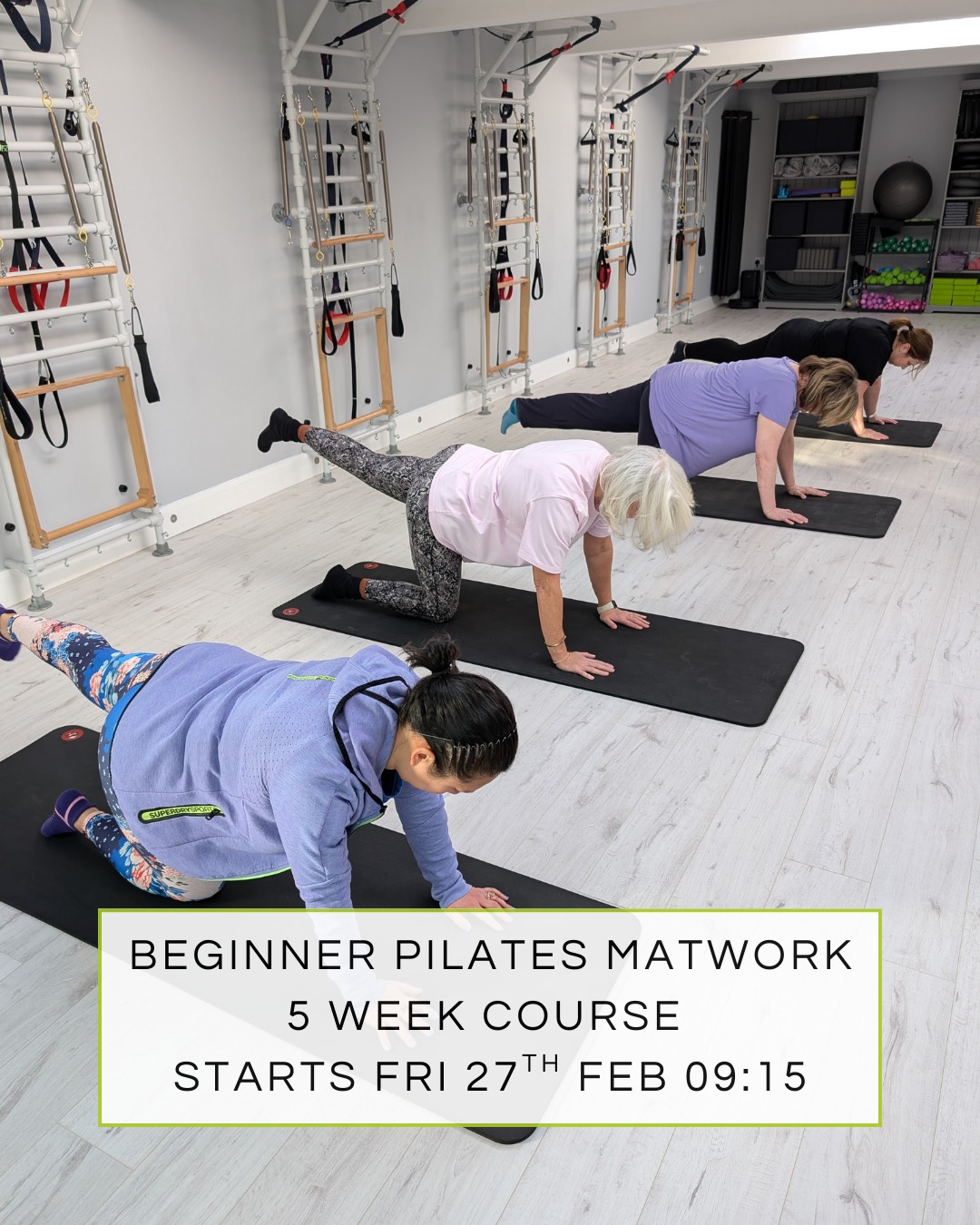 👀STARTS THIS FRIDAY!👀
🥳Pilates Matwork for Beginners
🥳Fridays 09.15am
🥳Starts 27th February for 5 consecutive weeks
🥳At the end of the course you will be offered a FREE class of your choice.
Come and learn Pilates from scratch in a very small group. Pilates relieves stress, builds core stability and strength, improves muscle elasticity and mobilises spinal and peripheral joints. This can reduce the incidence of back and neck pain, which is why Pilates is often recommended by medical professionals.
Everyone is welcome! All genders, ages, sizes, even those rehabilitating from injury. Book your place via our website.
#smallgrouppilates #pilatesnearme #pilatesbeginner #pilatesmatwork #pilatesforspinehealth #lowimpactworkout #gentlepilates