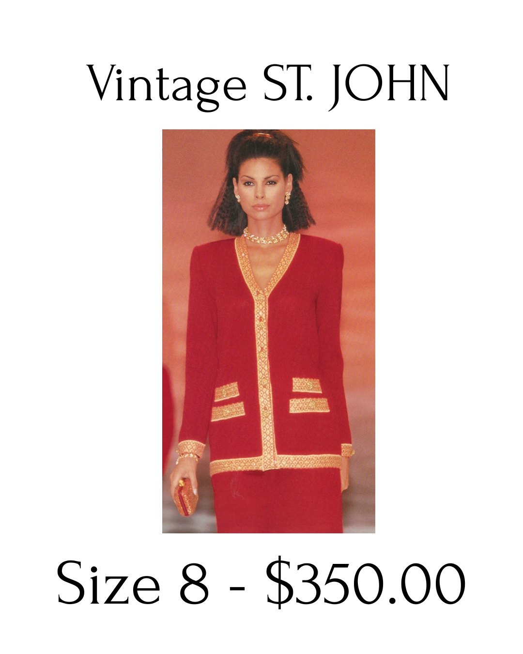 This is how you enter the New Year.
Vintage St. John evening suit in radiant red with intricate gold detailing — structured, sophisticated, unforgettable. 🧧
Size 8
Available now.
$350.00
#LunarNewYearStyle #LuxuryCloset #DesignerResale #PowerDressing #RedSeason #VintageLuxury #HighEndFashion #BoutiqueFinds