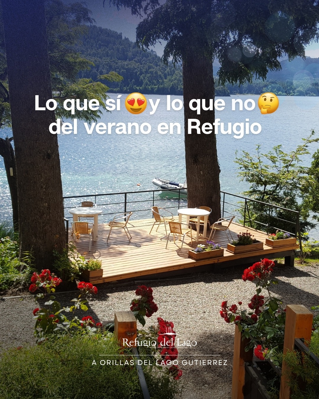 ¿Lo mejor del verano? No son solo las vistas 😏
En Refugio del Lago elegís comodidad, naturaleza y ese no sé qué que te hace decir: “acá quiero quedarme”.
Swipeá y descubrí lo que sí… y lo que no vas a encontrar si te venís al Refugio 🏞️👇
📍Bariloche, a pasos de la playa y rodeados de calma.