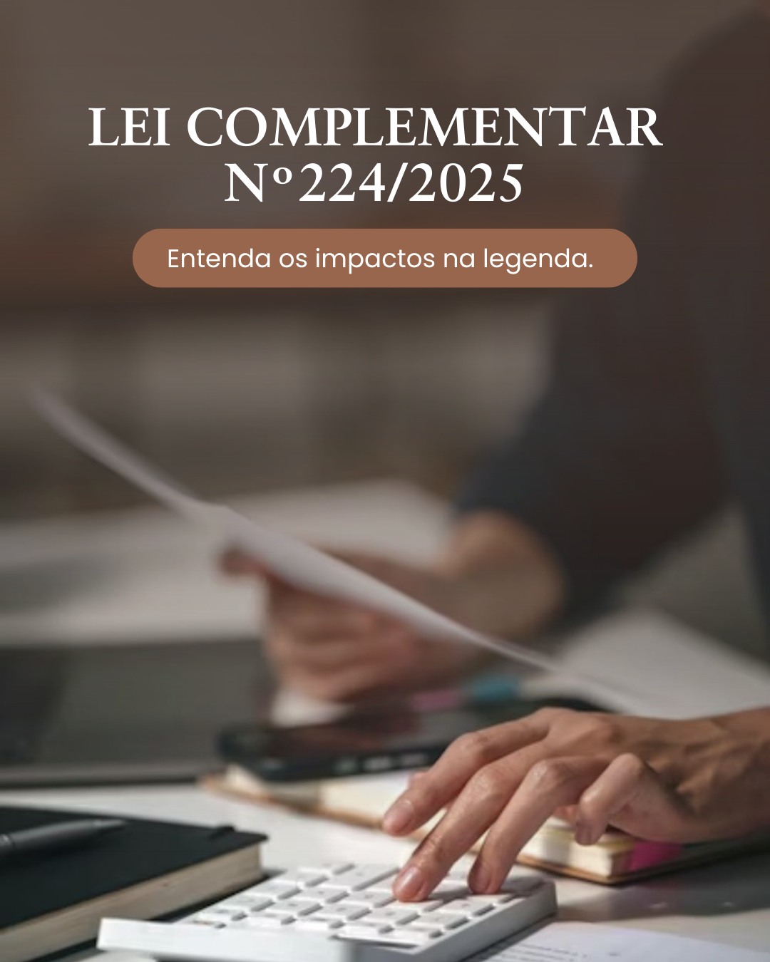 A sua empresa está preparada para as mudanças no cenário tributário?
A Lei Complementar nº 224/2025 redefine critérios para concessão de incentivos e benefícios fiscais, com impacto direto na estrutura de custos das empresas — especialmente aquelas enquadradas no Lucro Presumido e com faturamento anual mais elevado.
Entre os principais efeitos, destacam-se a ampliação da base de cálculo do IRPJ e da CSLL, o aumento da carga efetiva sobre determinados tributos e a necessidade de reavaliação estratégica do planejamento fiscal.
O impacto é estrutural e já se projeta para 2026, exigindo análise técnica, visão jurídica e tomada de decisões preventivas.
Acompanhe nossos conteúdos e mantenha sua empresa preparada para os novos desafios do ambiente tributário.
