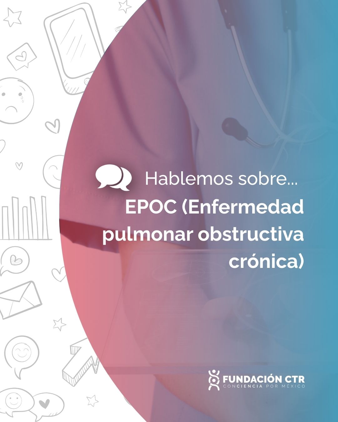 🔍 ¿Sabías que muchas personas viven con EPOC y no lo saben?
La Enfermedad Pulmonar Obstructiva Crónica (EPOC) no es una sola afección, sino un concepto que agrupa enfermedades como el enfisema y la bronquitis crónica. Su principal característica es una limitación persistente del paso del aire, lo que genera esa sensación de "hambre de oxígeno".
👉 La clave está en la detección: Si presentas tos persistente, sibilancias o fatiga inusual, una espirometría puede marcar la diferencia. Con rehabilitación respiratoria y el apoyo adecuado, ¡es posible volver a disfrutar de una vida activa! 🫁🫂
#EPOC #RespirarEsVida #SaludPulmonar #Prevención #CienciaParaTodxs #FundaciónCTR #SaludConCiencia #hablemossobrefctr #Bienestar