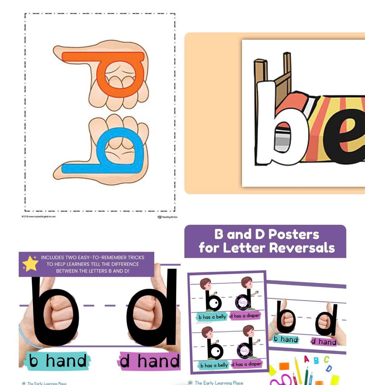 Help for b/d reversals (common in early readers and in dyslexia profiles)
Confusing b and d is very common. It’s linked to how the brain stores letter orientation and develops automatic recall - not carelessness. Many children need explicit, repeated teaching to secure this.
Practical strategies that work
1) Teach a consistent visual anchor
• “bed” trick: write b-e-d so the letters form a bed shape
• Thumbs-up trick: left hand = b, right hand = d
• Use the same cue every time for consistency
2) Link sound + movement
• Say the sound while writing: “/b/ starts with a bat, down then around”
• Trace letters in sand, on a table, or in the air
• Build with pipe cleaners or magnetic letters
3) Overteach formation
• Start from the correct point every time
• Practise little and often (1–2 minutes daily is powerful)
4) Use discrimination practice
• Spot the correct letter in rows: b d b b d
• Circle all the b words / underline the d words
• Sort word cards into two piles
5) Teach in words, not isolation
• Practise: bat, big, bed vs dog, did, dad
• Read → say → write → check
6) Reduce cognitive load when writing
• Provide alphabet strip on desk
• Allow finger tracking
• Encourage self-check: “Does it face the right way?”
Reassurance for parents/teachers
• Reversals are developmentally typical up to age 7
• Persistence beyond this can signal a literacy processing weakness and benefits from structured practice
• Progress comes through repetition, not correction alone