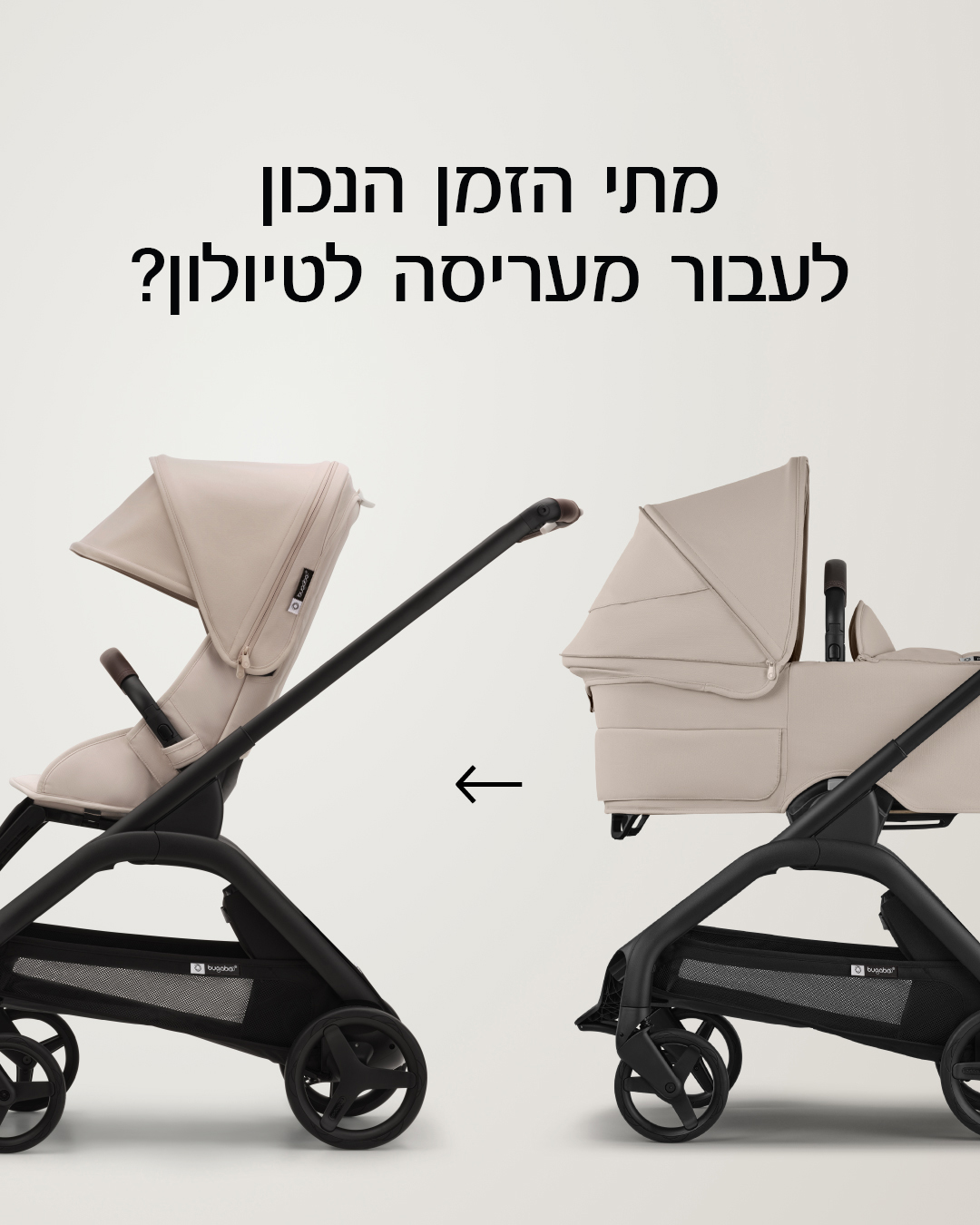 שלב חדש. דרך חדשה לראות את העולם.
כך תדעו מתי הבייבי מוכן לעבור מעריסה לטיולון ואיך עושים את המעבר בביטחון, ברוגע ובלי סימני שאלה.
שמרו את המדריך הזה לרגע שזה יקרה 🤍