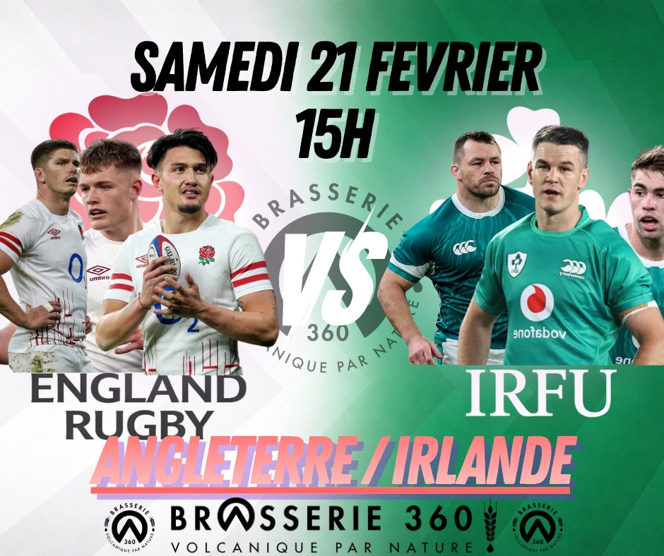 Samedi 21 février, diffusion sur écran géant, Angleterre/Irlande et Galles/Ecosse 🏉
Bières artisanales et planches apéros 🍻
#bierebio #biere #limonadeartisanale #cratr #brasserie360 #volcapic #volcatea #biereartisanale #cantal #SixNations2026
