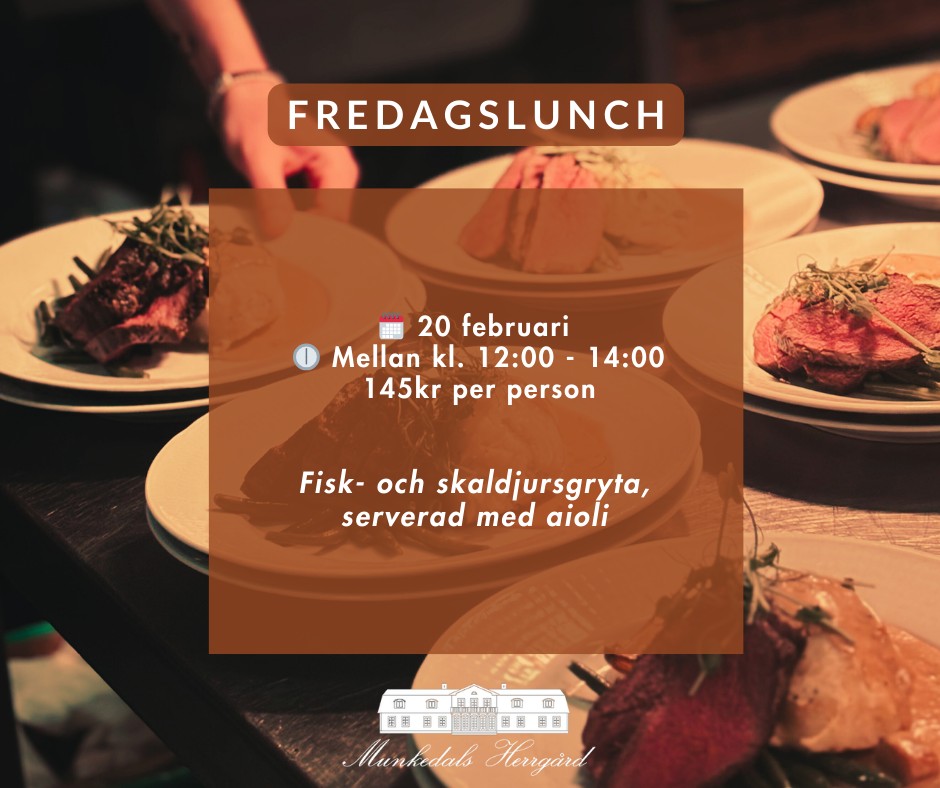 Fredagslunch på Herrgården
Lunchen står klar när du vill ta paus
En stunds ro, god mat och nybakat bröd.🍽☺️