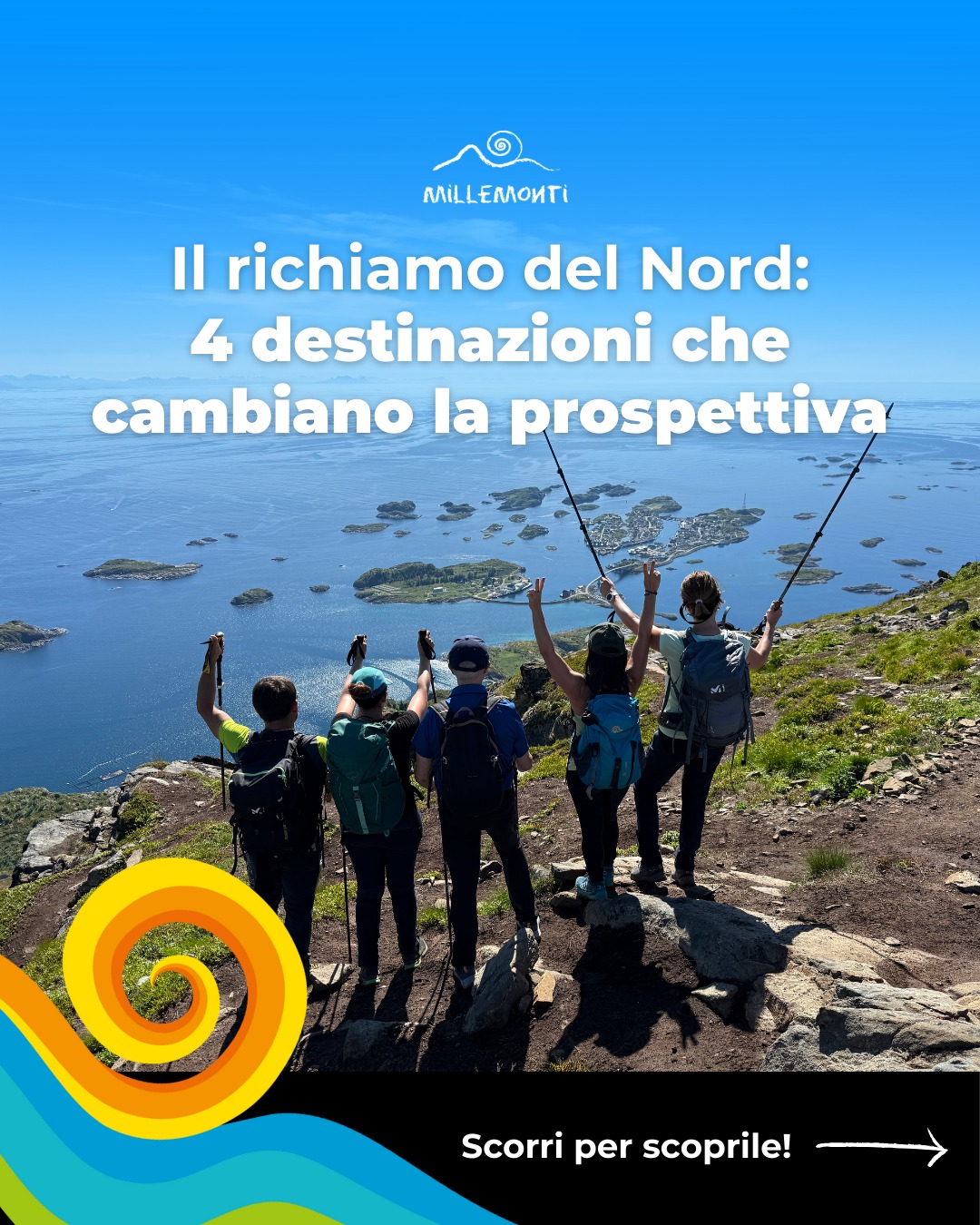 C’è un Nord che non è solo una direzione geografica, ma uno stato d’animo.
🇳🇴❄È il silenzio ovattato della neve sotto i nostri passi e sotto quelli leggeri delle renne. #Norvegia
🇳🇴☀È la luce infinita del Sole di Mezzanotte che accarezza fiordi e scogliere. #Norvegia
🇮🇸 È il vento che attraversa campi di lava e si solleva tra i geyser. #Islanda
🏴 È un lago misterioso su cui si specchia un castello imponente, sospeso tra storia e leggenda. #Scozia
Ecco 4 viaggi per chi desidera partire davvero, vivere ogni istante con intensità e tornare a casa con qualcosa in più: emozioni autentiche, nuove scoperte, ricordi indelebili ✨
✅ A tutto il resto pensiamo noi 😉
Nessun dilemma logistico, nessuna complessità organizzativa: solo il piacere di lasciarsi guidare da professionisti e concentrarsi sulle meraviglie che stanno per rivelarsi.
Sei pronto a partire?✈🌏
#millemonti #outdoors #trekking #viaggiare #viaggi #viaggio #vacanza #vacanze #viaggiotrekking #vacanzedigruppo #viaggiodigruppo
@sportlandweb_ @kayland_official @rockexperienceofficial @guidealpinelombardia @guidealpine_italiane