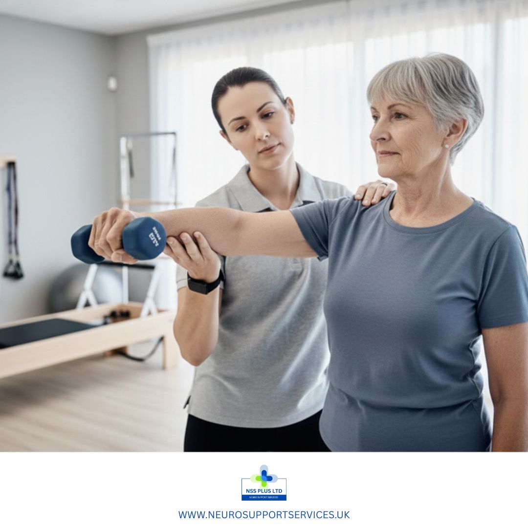 Building strength, one repetition at a time. 💪
Recovery isn’t just about the physical movement; it’s about regaining the confidence to do the things you love. Whether it’s upper limb rehabilitation or working on balance, having the right support makes all the difference. We are here to guide you through every step of your neurological recovery journey.🧠✨
Ready to get moving? Visit us at www.neurosupportservices.uk to learn more about our specialized therapies.💙💚
#NeuroRehab #StrokeRecovery #UpperLimbRehab #Physiotherapy #NeuroSupportServices #KeepMoving #Rehabilitation #BrainInjuryAwareness #UKHealthcare