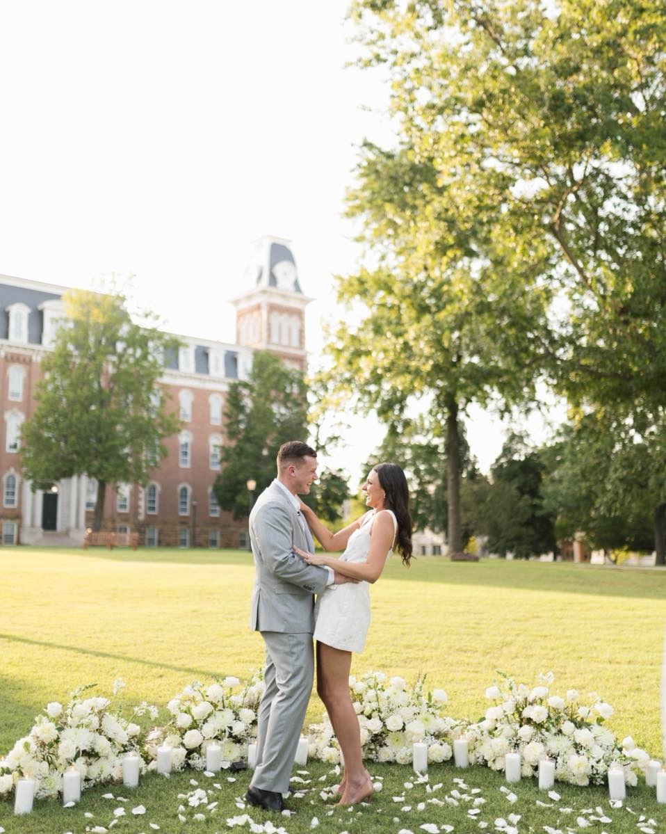 Some love stories begin with perfect timing. Others begin with invisible strings quietly doing their work all along.
Our LOTVE couple, Bailee and Justin, have a story that traces back to the University of Arkansas, where a last-minute decision to change apartments unknowingly placed them at The Vue - Justin, a senior and leasing consultant, and Bailee, applying to take over his role after graduation. They never worked together, but Fayetteville had already begun weaving their story behind the scenes.
Years later, Justin proposed on the lawn of Old Main - the very heart of the place where it all began. Magical, meaningful, and full circle in every way.
It’s an honor to walk alongside these two as they step into this next chapter. 🤍
Lily of the Valley Events is now booking a limited number of weddings for 2026 and 2027. DM for more info 💕
#LOTVEbride #lovestory #2026bride #justengaged #weddingplanner