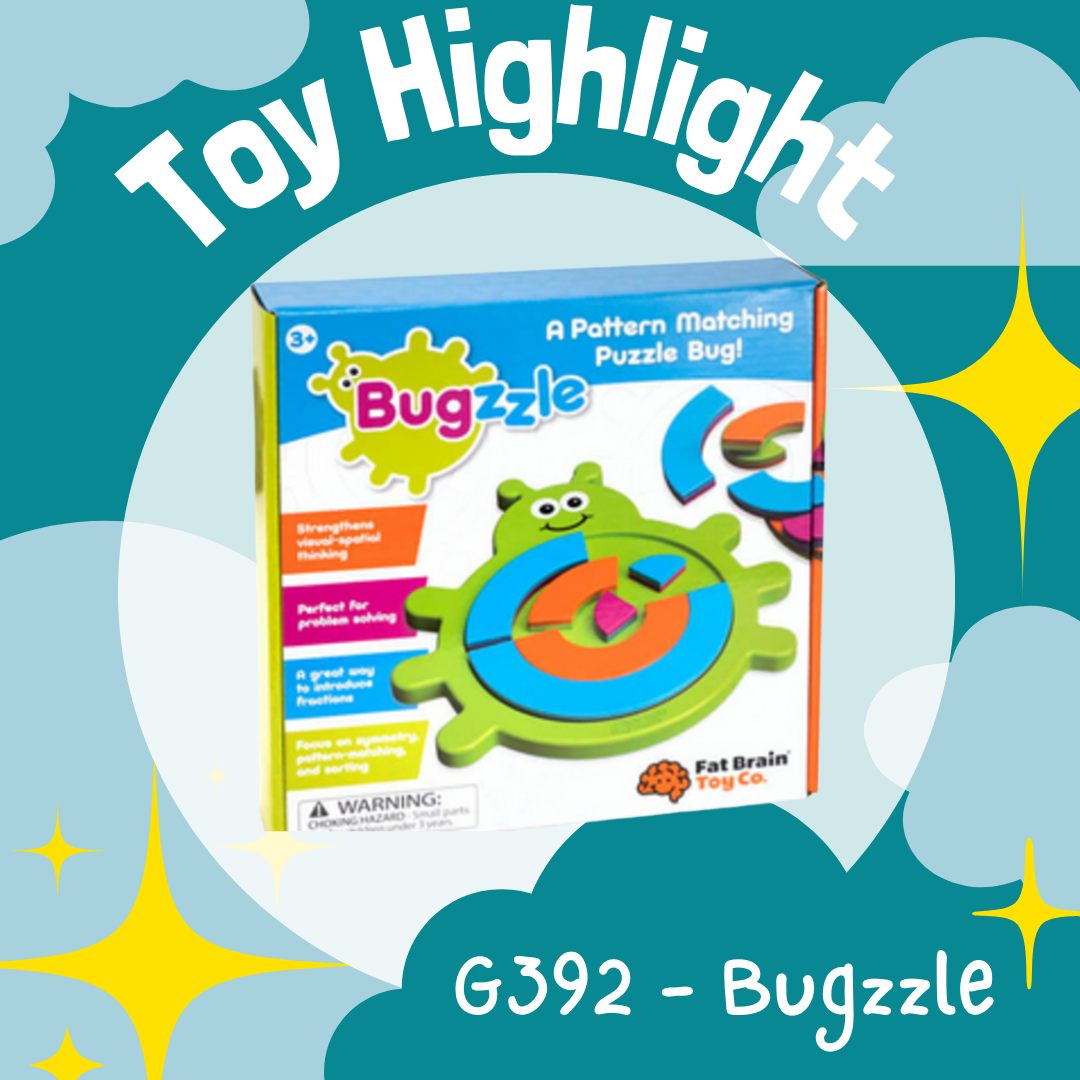 Toy Highlight for today:
G392: Bugzzle
https://cockburntoylibrary.setls.com.au/items/241
Bugzzle by Fat Brain Toys is a brilliant fun puzzle of arranging semi-circular pieces to match pictures on puzzle cards.
Your child will pick one of the 40 challenge cards and then arrange, flip, and perfectly position the semi-circular puzzle pieces into the bug-shaped tray to match the picture.
It's a wonderfully satisfying brain-strengthening experience for little ones! And all the while, your kids are learning about colours, fractions, early math, and more :)