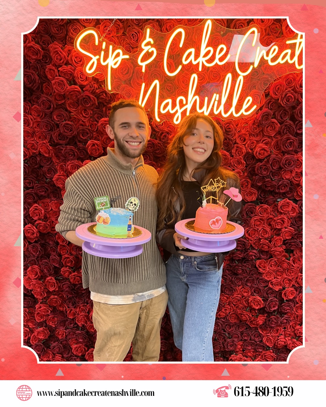 Sweet moments are even better when you create them yourself at Sip & Cake Create Nashville. From colorful frosting to fun toppers, every cake becomes a personal masterpiece and a memory worth sharing.
Whether itโs date night, birthdays, or just because, laughter and creativity fill the room while delicious treats come to life.
Come sip, decorate, and celebrate togetherโbecause the best desserts arenโt just baked, theyโre made with joy, smiles, and unforgettable experiences.
.
.
๐ณ๐๐๐๐ ๐ด๐๐๐ ๐๐ป ๐ณ๐๐๐ ๐๐ ๐๐๐ ๐ฉ๐๐๐
๐ญ๐๐๐๐๐ ๐๐ ๐๐ป @sipandcakecreatenashville
.
.
#sipandcakecreatenashville #CakeArt #CakeDesign #CreativeBaking #CakeDecoratingFun #BakeAndCreate #EdibleArt #CakeTime #BakersOfInstagram #NashvilleEvents #SweetCreations #CakeStudio #CreateAndCelebrate #CustomCakes #CakeInspiration #SweetMoments #BakingExperience #CakeDecorators #FunWithFrosting #YourCakeYourArt