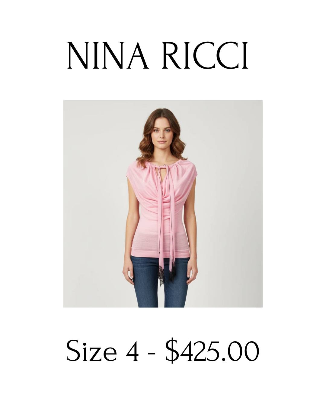 Lace. Silk. Cashmere. 🤍💗
NINA RICCI vintage tie blouse in romantic blush pink — lightweight, elegant, and made for spring days that feel a little extra special.
Size 38 / US 4
New condition.
#SpringStyle 🌼 #LuxuryBoutique #DesignerFinds #NinaRicciVintage #RomanticFashion #HighEndResale ✨