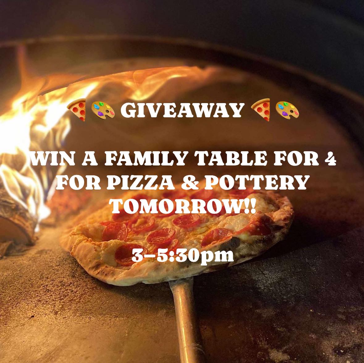 OKAY this is VERY last minute, but… 🤩🍕🎨
We have a spare table available for our Pizza & Pottery Painting Afternoon TOMORROW (Thursday 3–5:30pm) and we’re feeling kind so…
LET’S GIVE IT AWAY!! 🎉✨
🍕🎨 WIN a FAMILY TABLE for tomorrow! 🎨🍕
The winner gets:
🍕 4 x 12” pizzas (one per person) and a soft drink each!
🎨 £15 pottery credit per person (so £60 total!)
✨ A full family table booked in for the event!
To enter:
1️⃣ Follow @happyglazepottery & exevalleypizzaco
2️⃣ Like this post
3️⃣ Comment what you’d paint + your favourite pizza topping 🍕🎨
4️⃣ Bonus entry: tag who you’d bring!
⏰ Winner announced tomorrow morning at 10am
✨ Tickets are still available to book online too (and we do recommend booking if you want to come!) AND if you’ve already booked… you can still enter - if you win we’ll simply refund your tickets 💛
Good luck!! 🍕🎨✨
T&Cs: Winner must be able to attend Pizza & Pottery on Thursday 19/02 3–5:30pm at Happy Glaze Pottery, Tiverton. Prize includes 4 pizza tickets (one 12” pizza per person) and £15 pottery credit per person (one item). No cash alternative. Winner chosen at random and announced at 10am Thursday. If winner has already booked, tickets will be refunded. This giveaway is in no way sponsored, endorsed or administered by, or associated with Facebook or Instagram.
#tiverton #middevon #devonmums #whatsondevon #potterypainting