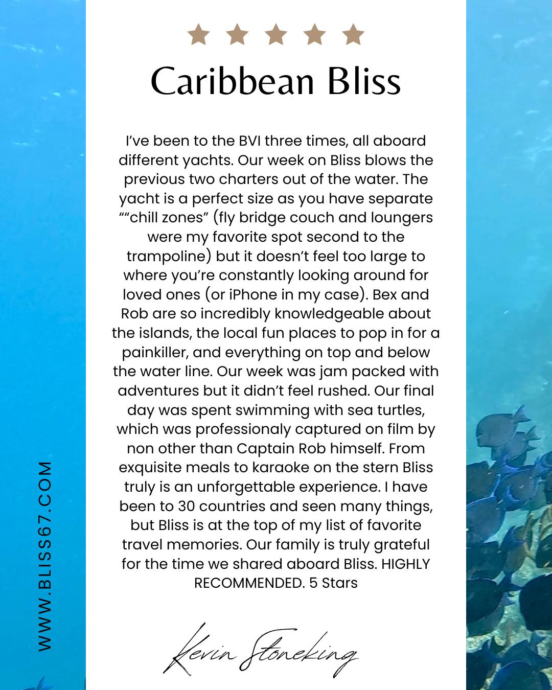 This one deserves a spotlight moment.
When a guest who has chartered the BVIs three times, visited 30 countries, and sailed on multiple yachts says Bliss is at the top of their travel memories… we pause, smile, and feel incredibly grateful.
From “chill zones” on the flybridge to turtles on the final swim.
From painkillers in hidden island bars to karaoke on the stern under Caribbean stars.
From exquisite meals to Rob capturing underwater magic on film.
This is exactly why we do what we do.
Bliss is never about rushing from anchorage to anchorage. It is about a week that feels full but never hurried. Adventurous but effortless. Luxurious but deeply personal. 🌊
To Kevin and family, thank you for trusting us with your time together. It was an honor to host you, and we are so grateful you chose to share your experience.
Caribbean Bliss, indeed. 🤍
#SailingBliss #BVIYachtCharter #LuxuryCatamaran #CaribbeanBliss #BlissMoments #CrewedCharter #bviexperience