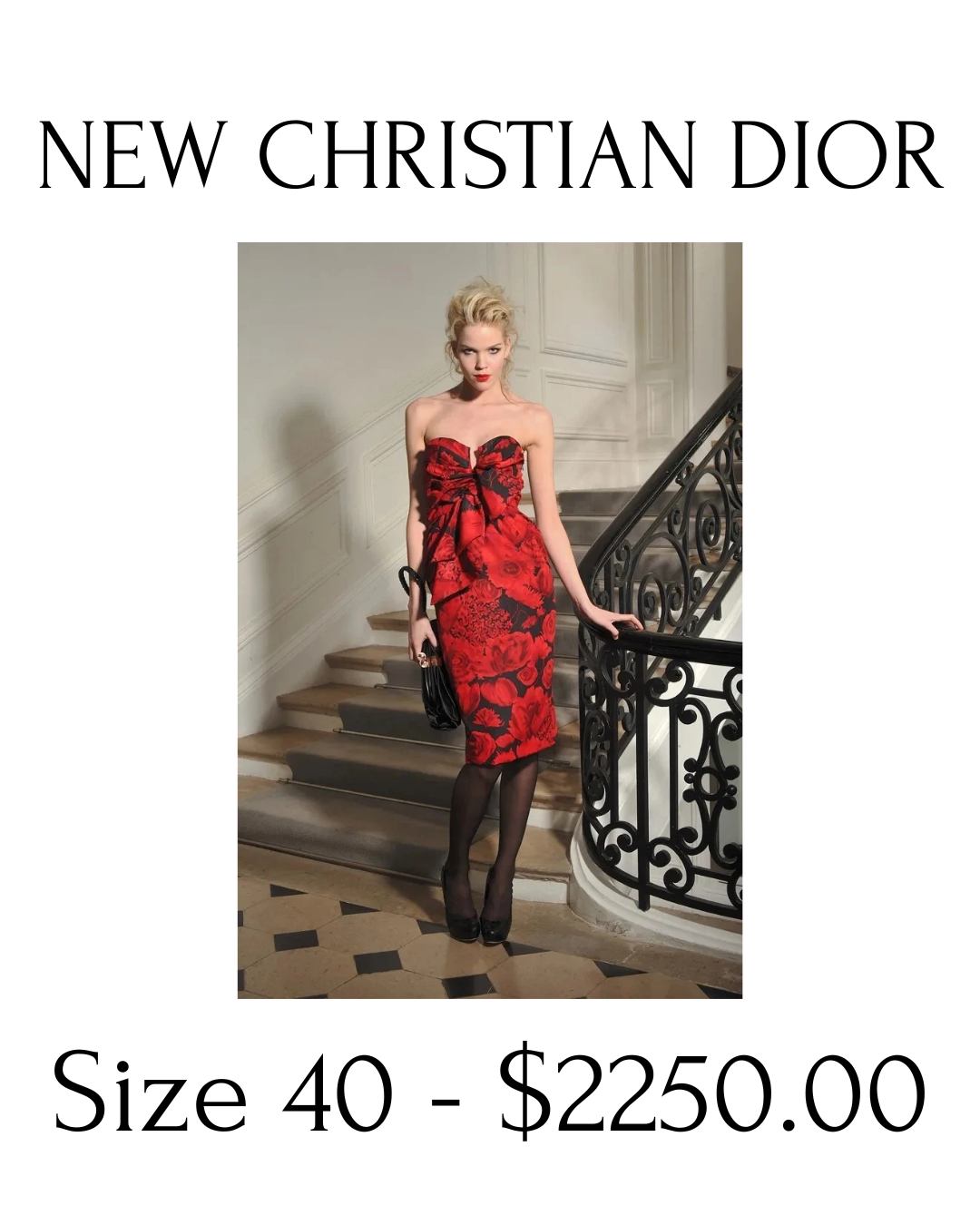 Prosperity in full bloom. 🌹❤️
Christian Dior by John Galliano silk tube dress
F/W 2009
A striking red rose print that embodies passion, confidence, and bold beginnings for the Lunar New Year.
Size 40 (US 8)
New condition
DM to inquire.
$2250.00
#ChineseNewYear #LunarNewYearEdit #ChristianDior #JohnGalliano #CoutureResale #LuxuryBoutique #RedForLuck #CollectorFashion #DesignerFinds #ProsperitySeason
