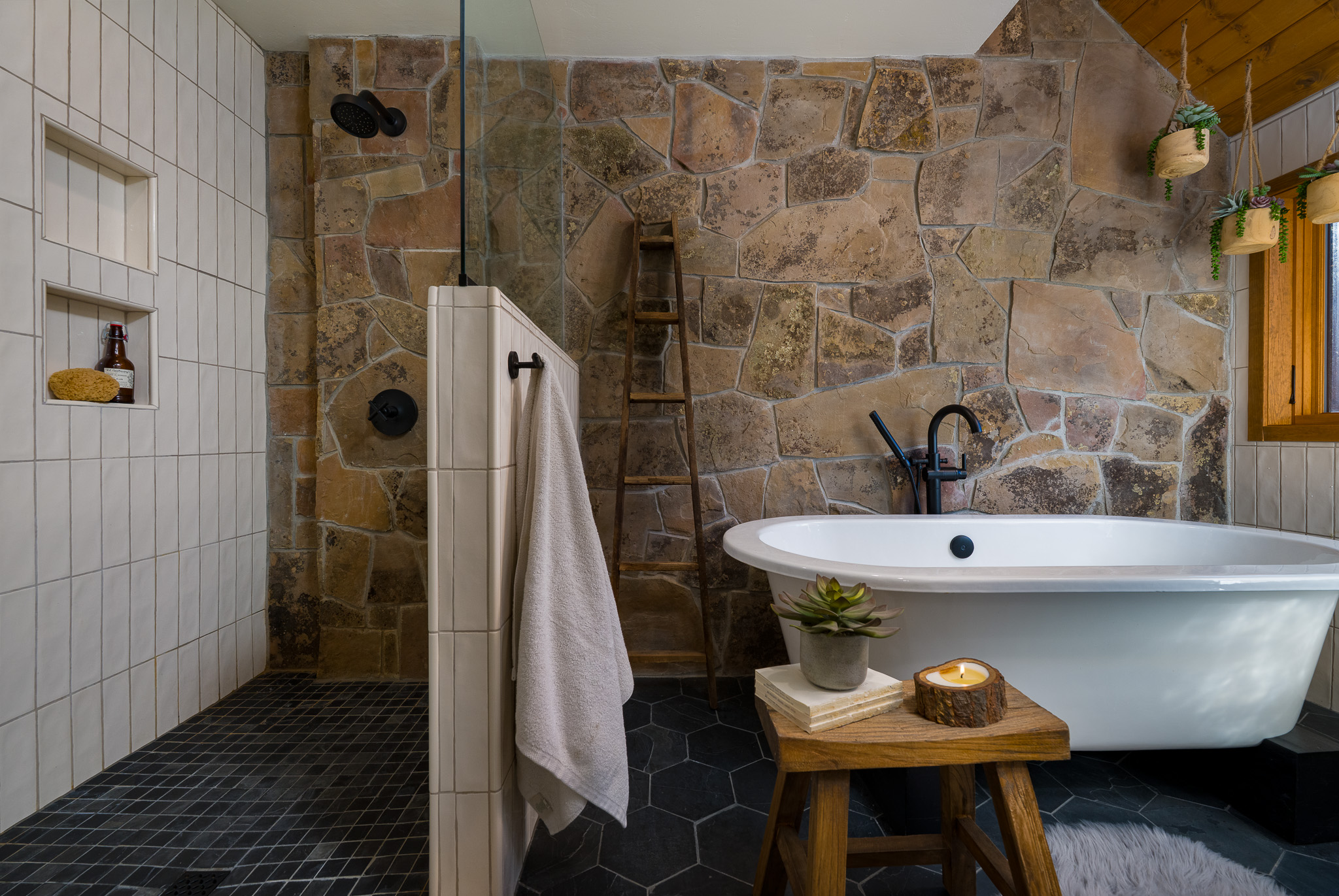 Stone. Wood. Matte black.
A study in contrast — and restraint.
This space doesn’t shout luxury. It settles into it.
Layered textures, warm timber tones, handcrafted tile, and a freestanding tub that feels sculptural against natural stone. Great design isn’t just seen. It’s felt.
Every detail was intentional — and it deserves to be photographed that way. My job is to translate that feeling into imagery that sells the experience, not just the square footage.
If you’re a builder, designer, or agent who invests in craftsmanship — let’s make sure your visuals reflect that same level of care.
📩 Now booking architectural & interior photography sessions.
Let’s create imagery that elevates your work.
.
.
#production #InteriorPhotography #VisualStorytelling #DesignFocused #ModernLiving #CreativeStudio #joncahillphoto #InteriorDesign #BathroomDecoration #bathroomgoals #stonework