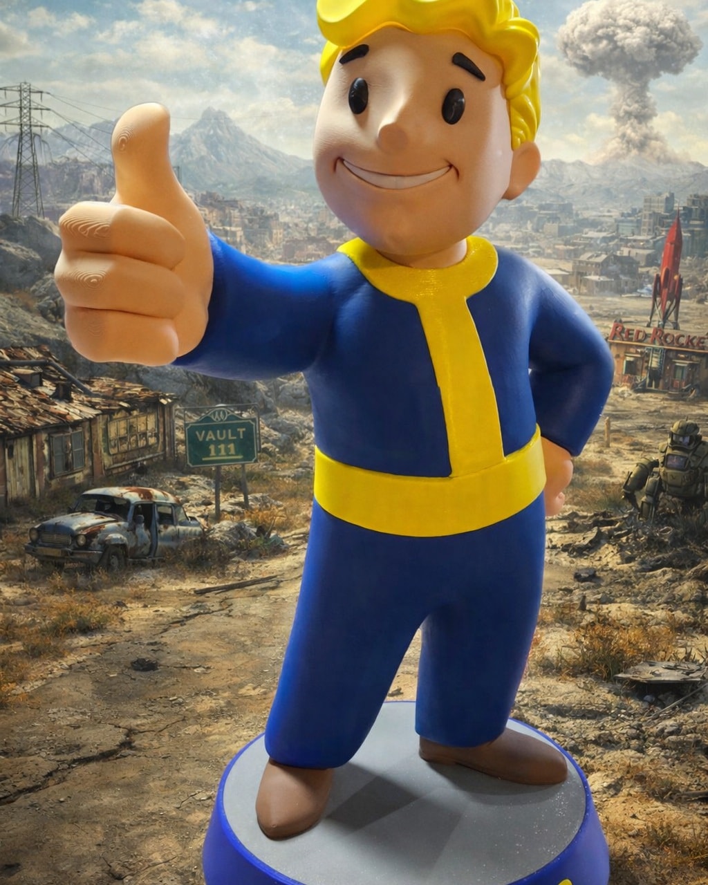 Fresh off the printer — this massive 3D printed Vault Boy is ready to survive the apocalypse with a thumbs-up and flawless layers.
From the smooth finish to the bold colours, this one was a blast to bring to life!
Whether you're a die-hard Fallout fan or just love epic prints, this one definitely earns a spot in the vault
Would you display this in your collection?
#3DPrinting #Fallout #VaultBoy #3DPrinted #winnipeg #MakersGonnaMake #PurpleMonkeyPrints #3DPrintCommunity #WastelandReady #canada