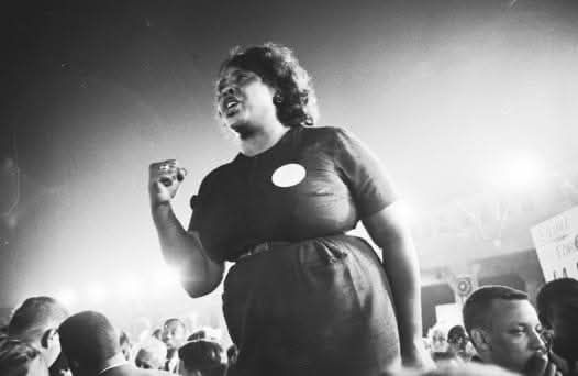 Teedy's Black History Fact Of The Day!
Fannie Lou Hamer
(October 6, 1917 – March 14, 1977) was an American voting and women's rights activist, community organizer, and a leader in the civil rights movement. She was the vice-chair of the Freedom Democratic Party, which she represented at the 1964 Democratic National Convention. Hamer also organized Mississippi's Freedom Summer along with the Student Nonviolent Coordinating Committee (SNCC). She was also a co-founder of the National Women's Political Caucus, an organization created to recruit, train, and support women of all races who wish to seek election to government office.
Hamer sought equality across all aspects of society. In Hamer's view, African Americans were not technically free if they were not afforded the same opportunities as whites, including those in the agricultural industry. Sharecropping was the most common form of post-slavery activity and income in the South. The New Deal era expanded so that many blacks were physically and economically displaced due to the various projects appearing around the country. Hamer did not wish to have blacks be dependent on any group for any longer; so, she wanted to give them a voice through an agricultural movement.
Hamer died of complications from hypertension and breast cancer on March 14, 1977, aged 59, at Taborian Hospital, Mound Bayou, Mississippi. She was buried in her hometown of Ruleville, Mississippi. Her tombstone is engraved with one of her famous quotes, "I am sick and tired of being sick and tired.
#BlackHistoryMonth