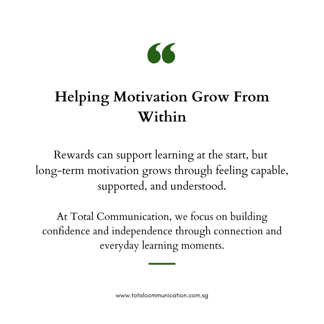 Motivation grows when children feel capable, supported, and understood.
How do we do it?? Contact us to learn more, call/WhatsApp: +65 9115 8895
follow us @total_communication
#IntrinsicMotivation #PositiveParenting #TotalCommunication