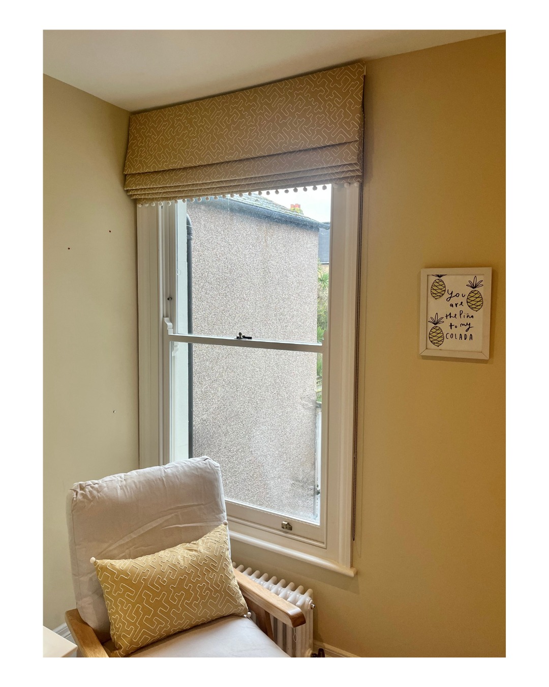 This mustard yellow, embroidered fabric from @romo_fabrics is just fab. But then I AM a sucker for an embroidered fabric, as we all know! This hand-stitched roman blind is for a nursery, so we added a cute pompom trim along the bottom but I still think it will stand the test of time. I had fun making the cushion and had a few pompoms left for the corners!
#cushionmakers #romanblindmakers #northcoteroad #fulham #tootingnewsie #romanblindmaker #balhamnewsie #softfurnishing #tooting #softfurnishings #southlondon #TootingBec #balhammums #southwestlondonmums #tootingmums #balhamlife #cushioncovers #cushioncover #cushions #cushionstyle #CushionLove #windowtreatments #earlsfield #romanblinds #handmade #maker #balham #wandsworth #localmakers #romanblind