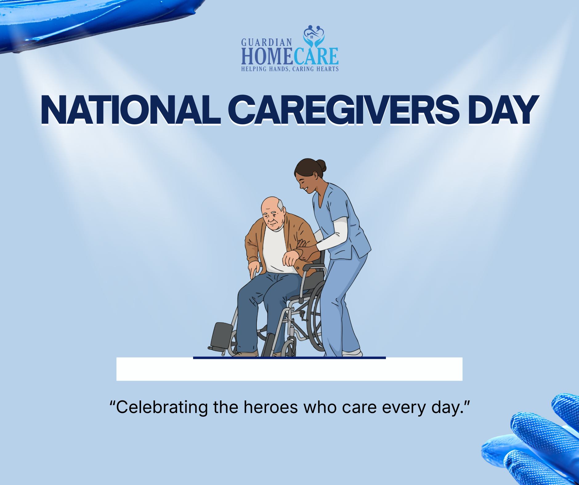 Today, we celebrate the heart of home care — our incredible caregivers. 💙
Your compassion, patience, and dedication make a difference in the lives of families every single day. You don’t just provide care — you provide comfort, dignity, and hope.
Happy National Caregivers Day to the heroes who serve with heart. 🏡✨
👉 Tag a caregiver who inspires you and help us thank them today!
#NationalCaregiversDay #GuardianHomeCare #HelpingHandsCaringHearts