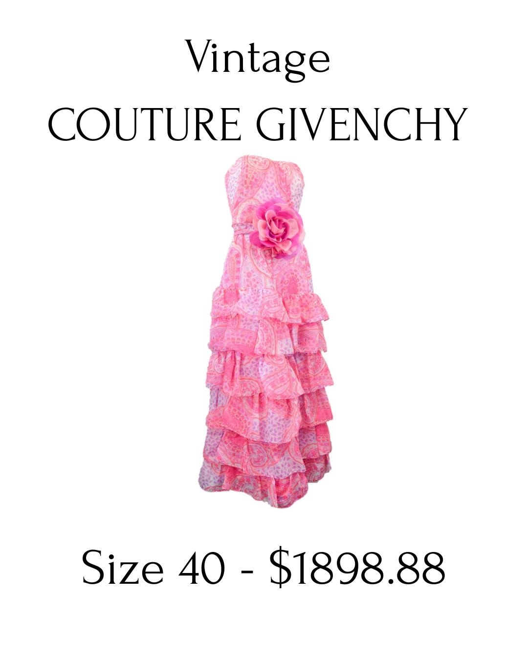 Silk that floats.
Print that tells a story. 🌺✨
Vintage COUTURE GIVENCHY maxi gown in pink paisley with ruffle and floral details — made for garden soirées and golden hour moments.
Size 40
Available now.
#VintageGivenchy #LuxuryBoutique #SpringStyle 🌷 #DesignerResale #RomanticFashion #StatementGown #HighEndFashion 💫