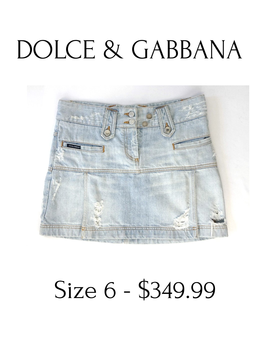 Spring starts with great denim. 🌷
Dolce & Gabbana cotton mini skirt in a light blue distressed wash — effortless, feminine, and made to pair with everything from crisp blouses to statement heels.
Size 42 (US 6)
Available now.
#DolceGabbana #SpringStyle #DesignerResale #LuxuryDenim #SpringWardrobe #BoutiqueFashion #EffortlessChic #DesignerFinds #FreshSeason