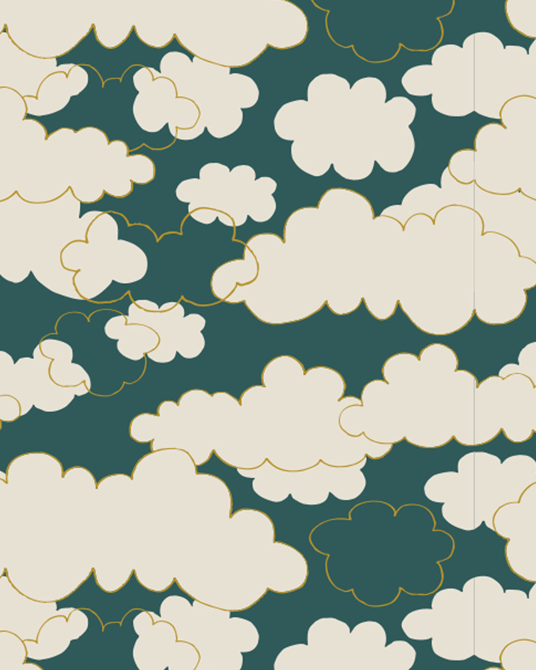 Big Sky is inspired by one of my favourite things about the prairies: a perfectly straight horizon line and a great big sky. I took many photos and drew lots of different styles of clouds before landing on this version. I like the effect of having some of the clouds outlined while others are only shapes. This version with the dark blue sky is from the second colourway of my Prairie Life Fabric Collection.