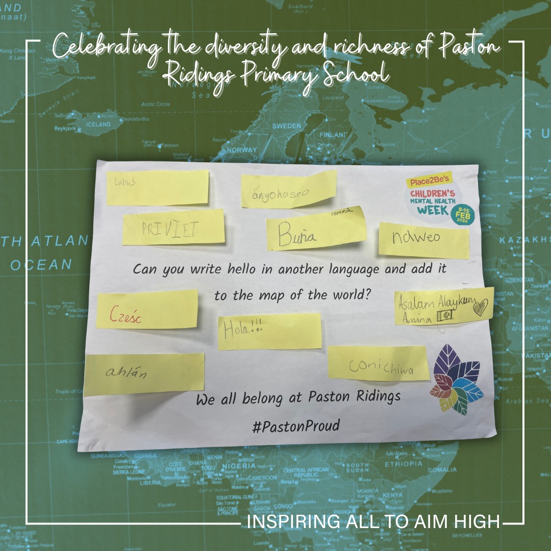 As part of Children's Mental Health week, we have been exploring the theme of belonging — at home, at school, within our community, and in the wider world around us.
The children at Paston Ridings came together to share the many different ways to say “hello” in the languages they know, celebrating the diversity and richness of our school community.
.
.
.
#pastonproud #SchoolCommunity #ChildrensMentalHealthWeek