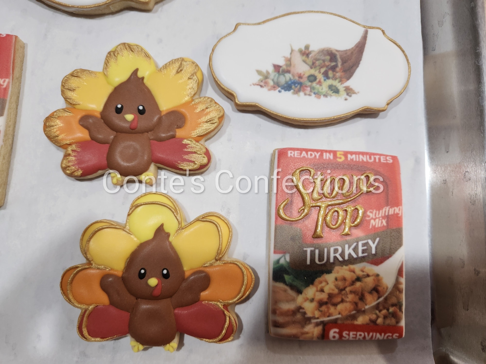 Thanksgiving sugar cookies.