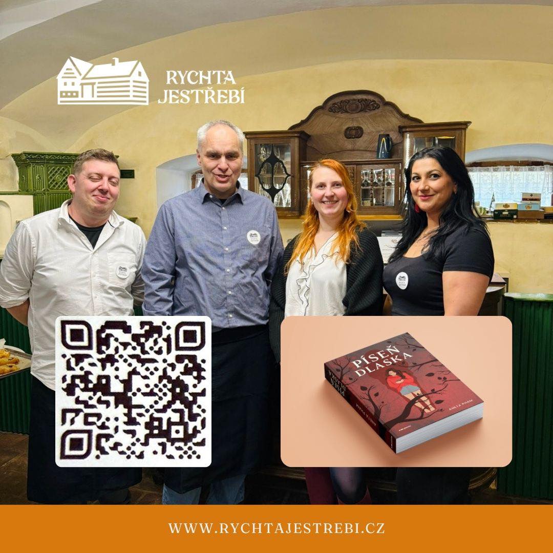 Valentýnský víkend nabídl také autorské čtení Anety Pham, autorky knihy Píseň dlaska. Ta dáma s půvabně měděnými vlasy lehce vtáhla posluchače do svého příběhu a my děkujeme za krásné literární setkání. Přijďte příště i vy.
Rychta Jestřebí - tady je ten pocit.