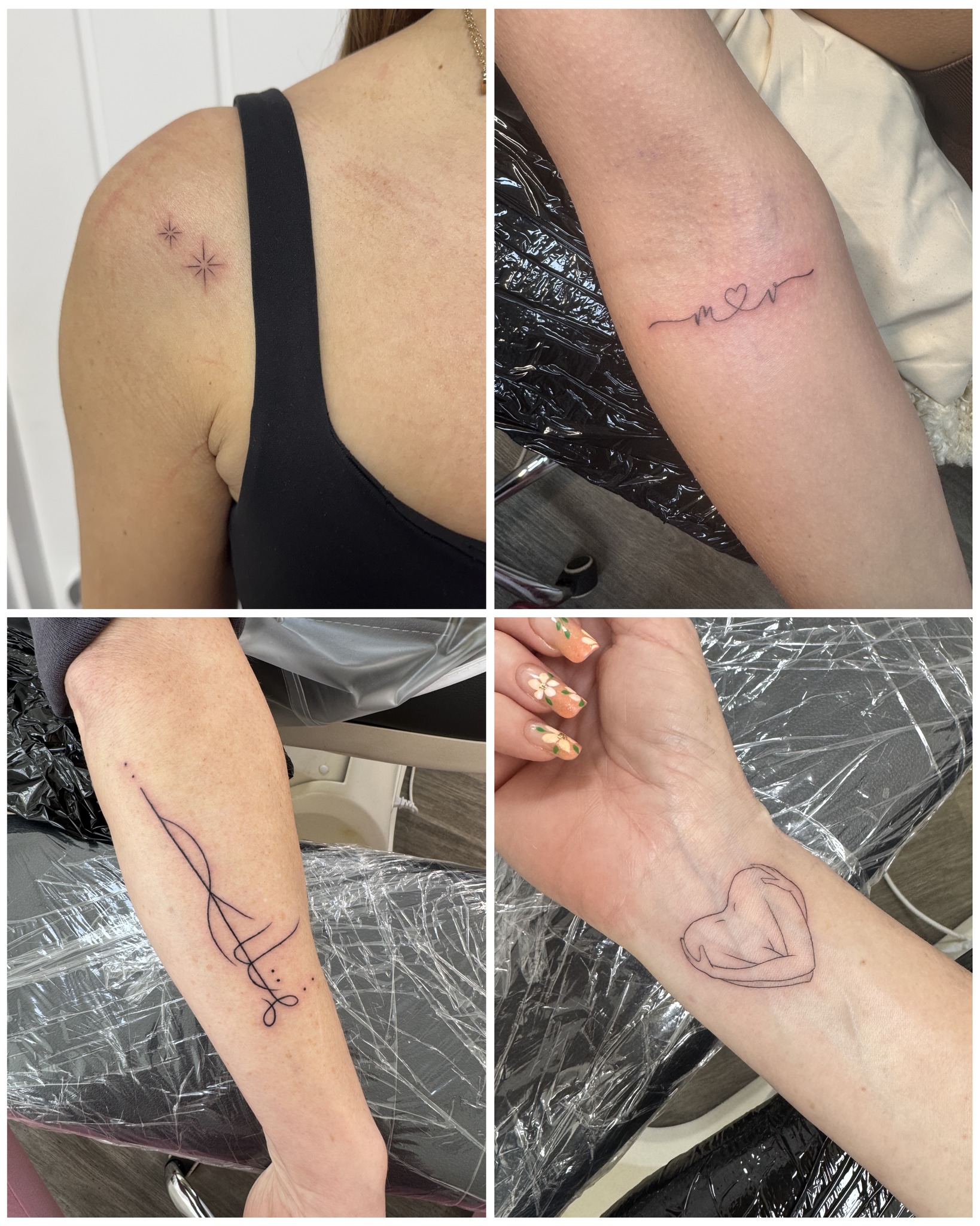 Tiny lines. Big meaning. ✨
From delicate stars to handwritten love, flowing script to soft, sculpted hearts — fine line tattoos will always have my heart.
Minimal. Personal. Timeless.
Made to feel like you. 🤍
Which one’s your vibe?
#FineLineTattoo #DaintyTattoo #MinimalInk #GirlyTattoo #LineworkTattoo #ScriptTattoo #SmallTattoo #DelicateInk #TattooInspo #FineLineUK
