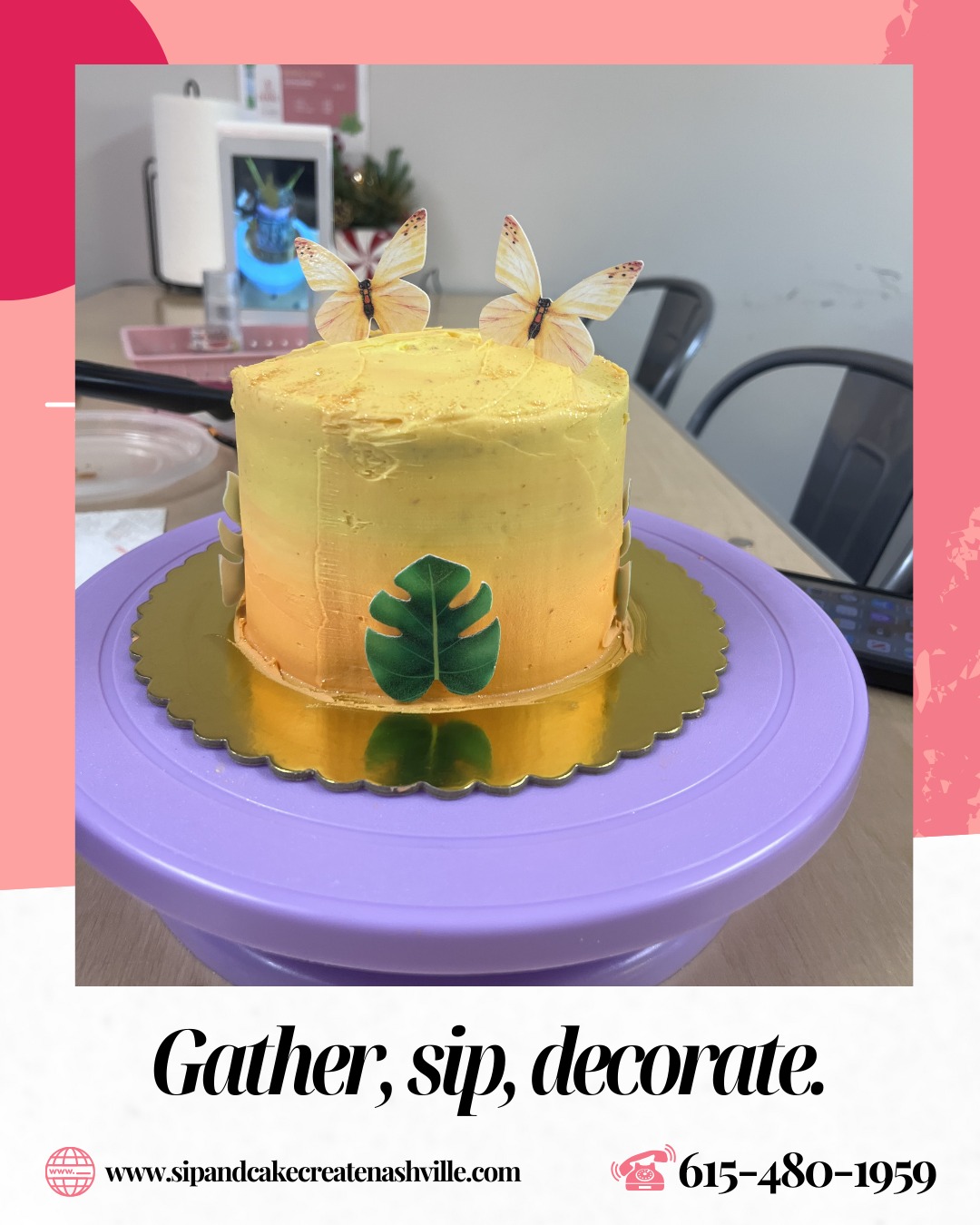 Gather, sip, and decorate your way into a memory youโll never forget at Sip & Cake Create Nashville. Whether youโre celebrating a birthday, girlsโ night, date night, or just because, every moment is filled with laughter, creativity, and sweet fun.
Enjoy delicious sips while designing your own beautiful cake in a vibrant, welcoming space.
No experience neededโjust bring your joy and imagination. Leave with a masterpiece you made and memories that taste just as sweet.
.
.
๐ณ๐๐๐๐ ๐ด๐๐๐ ๐๐ป ๐ณ๐๐๐ ๐๐ ๐๐๐ ๐ฉ๐๐๐
๐ญ๐๐๐๐๐ ๐๐ ๐๐ป @sipandcakecreatenashville
.
.
#sipandcakecreatenashville #CakeArt #CakeDesign #CreativeBaking #CakeDecoratingFun #BakeAndCreate #EdibleArt #CakeTime #BakersOfInstagram #NashvilleEvents #SweetCreations #CakeStudio #CreateAndCelebrate #CustomCakes #CakeInspiration #SweetMoments #BakingExperience #CakeDecorators #FunWithFrosting #YourCakeYourArt