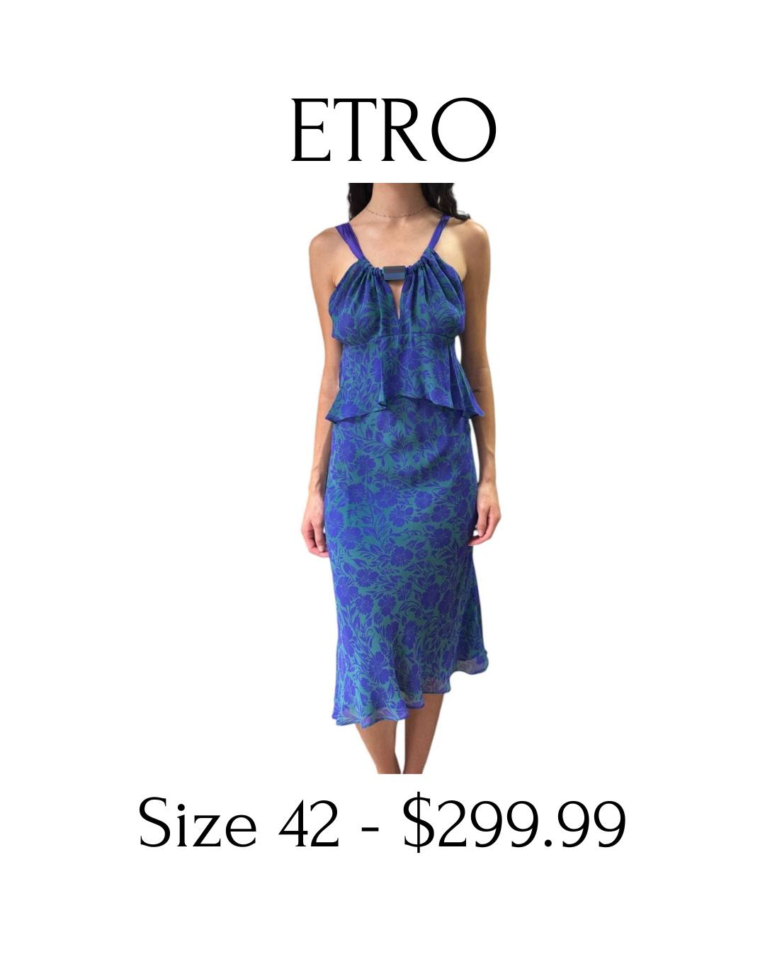Florals, the Italian way. 🌷
ETRO silk halter slip dress featuring vibrant purple and green florals, soft ruffle detailing, and a keyhole neckline — feminine, fluid, unforgettable.
Size 42 / US 6
Available now.
#Etro #EtroDress #SpringLuxury #DesignerResale #FloralFashion #BoutiqueFinds #SilkDress #EuropeanStyle